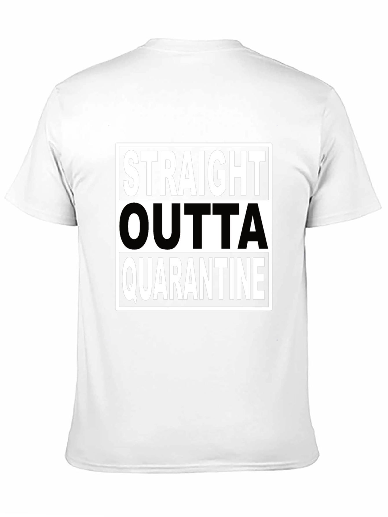 Black Straight Outta Quarantine Black T-Shirt view 11