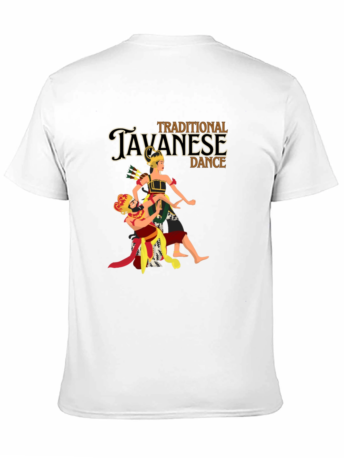 Black Javanese Dance Graphic Tee - Black Cotton Blend T-Shirt view 11