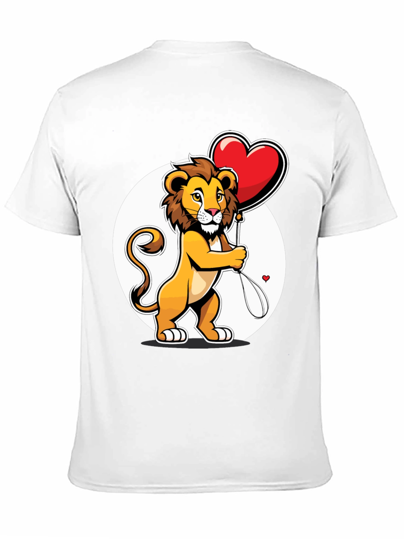 Black Lion Love Heart Balloon Graphic Tee view 11