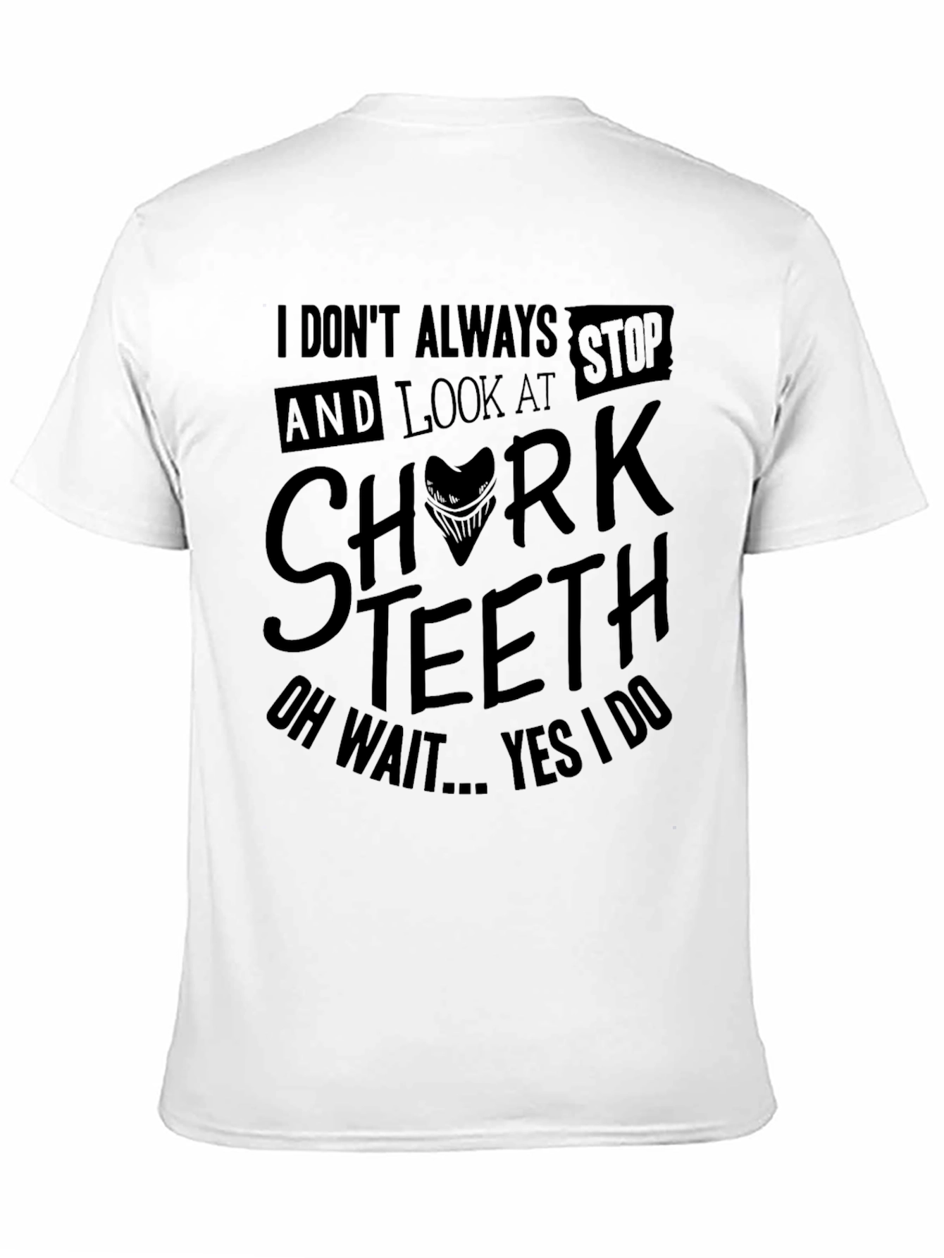 Black Shark Teeth Graphic Novelty Men's T-Shirt view 11