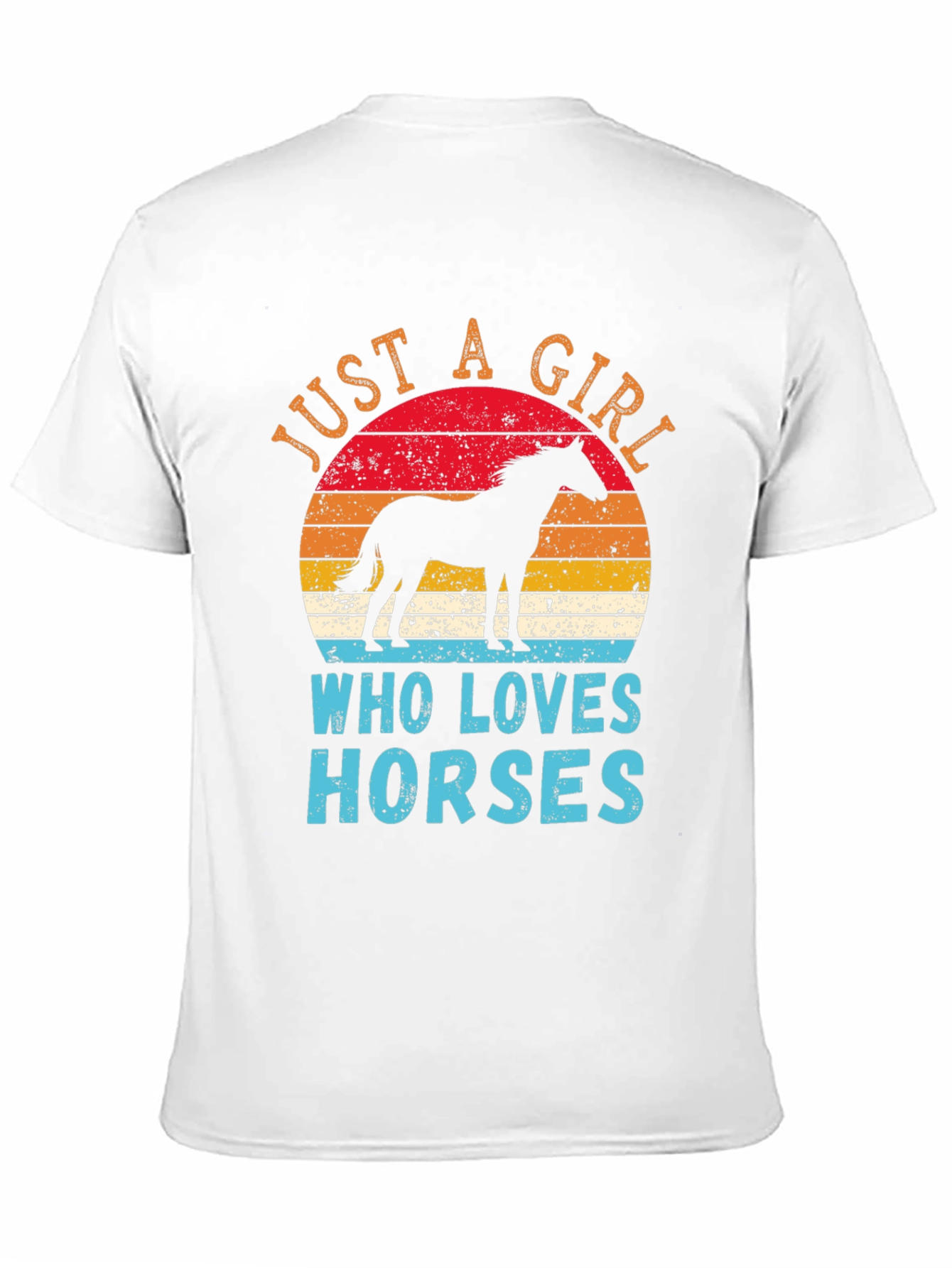 Black Just A Girl Who Loves Horses Black T-Shirt view 11