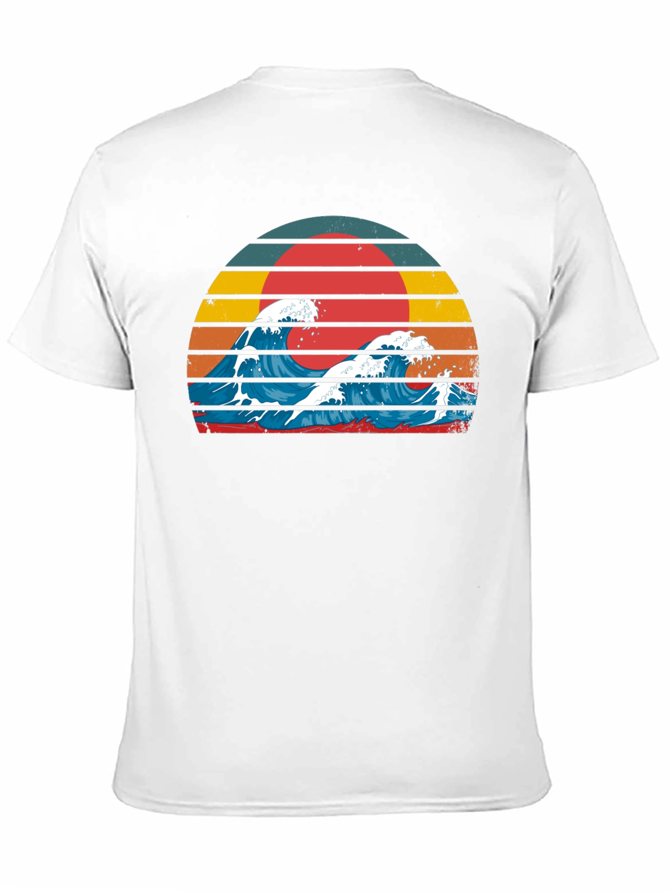 Black Retro Wave Graphic Tee - Vintage Style T-Shirt view 11