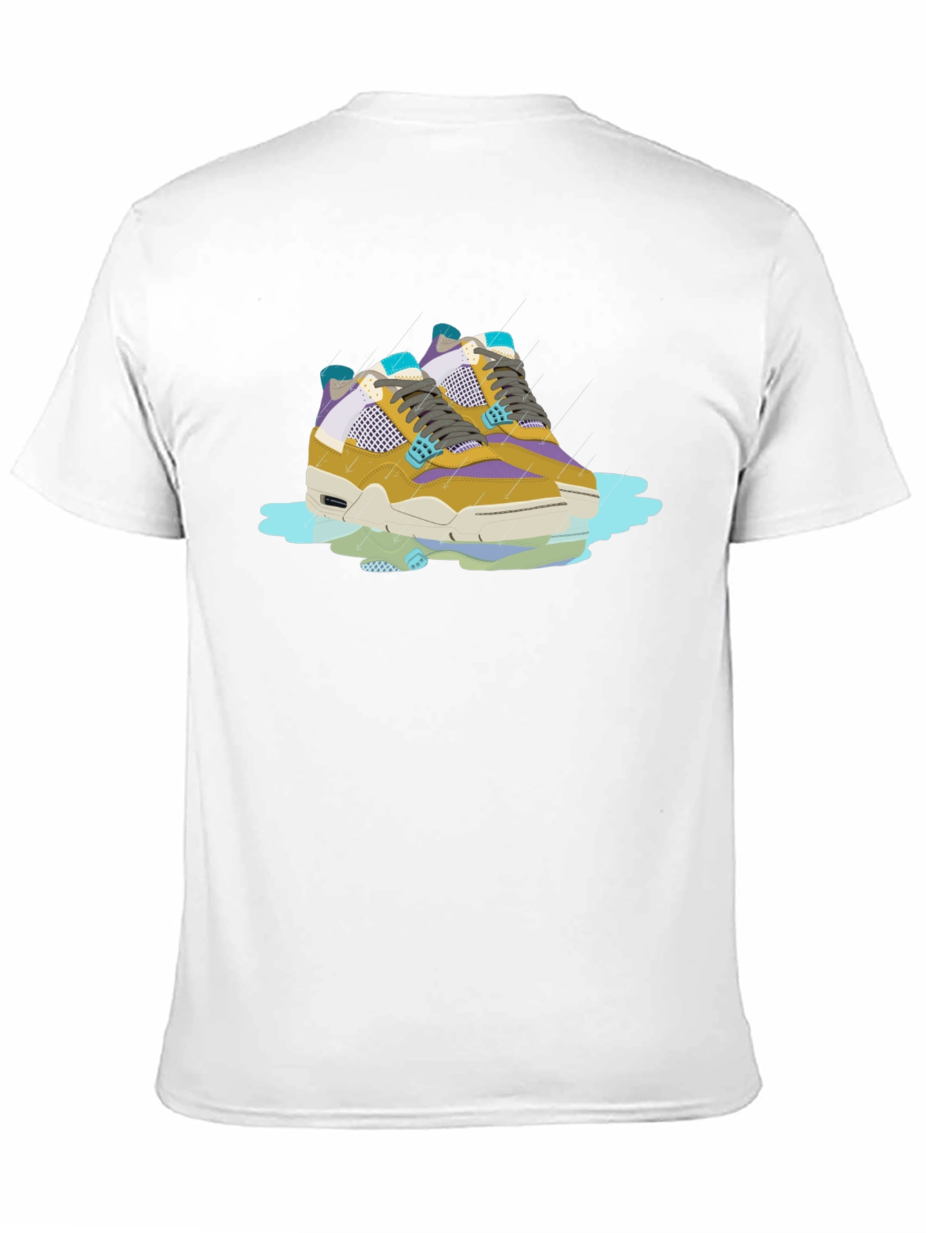 Black Sneaker Graphic Tee - Black Cotton Comfort view 11