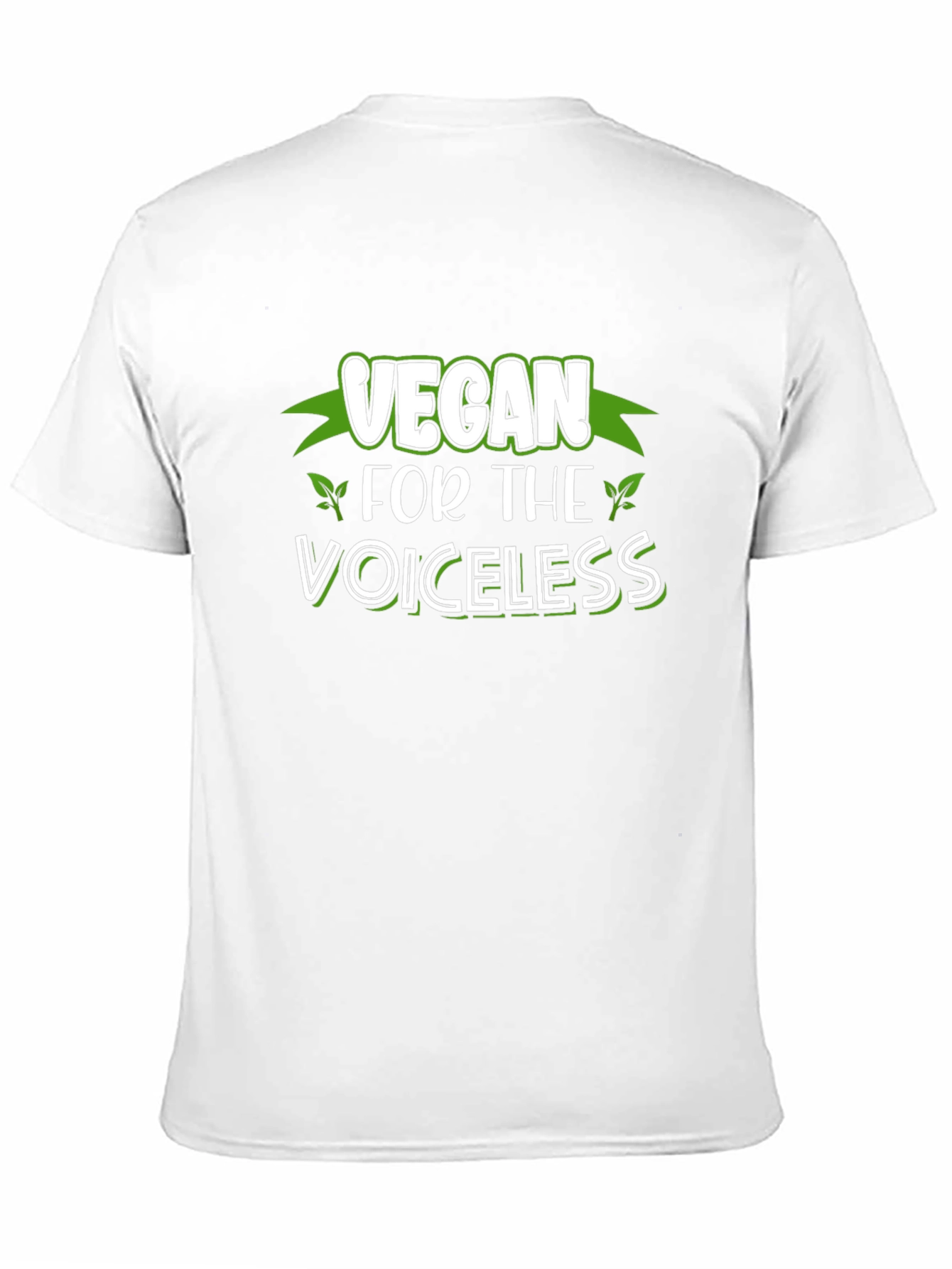 Black Vegan for the Voiceless Black T-Shirt view 11
