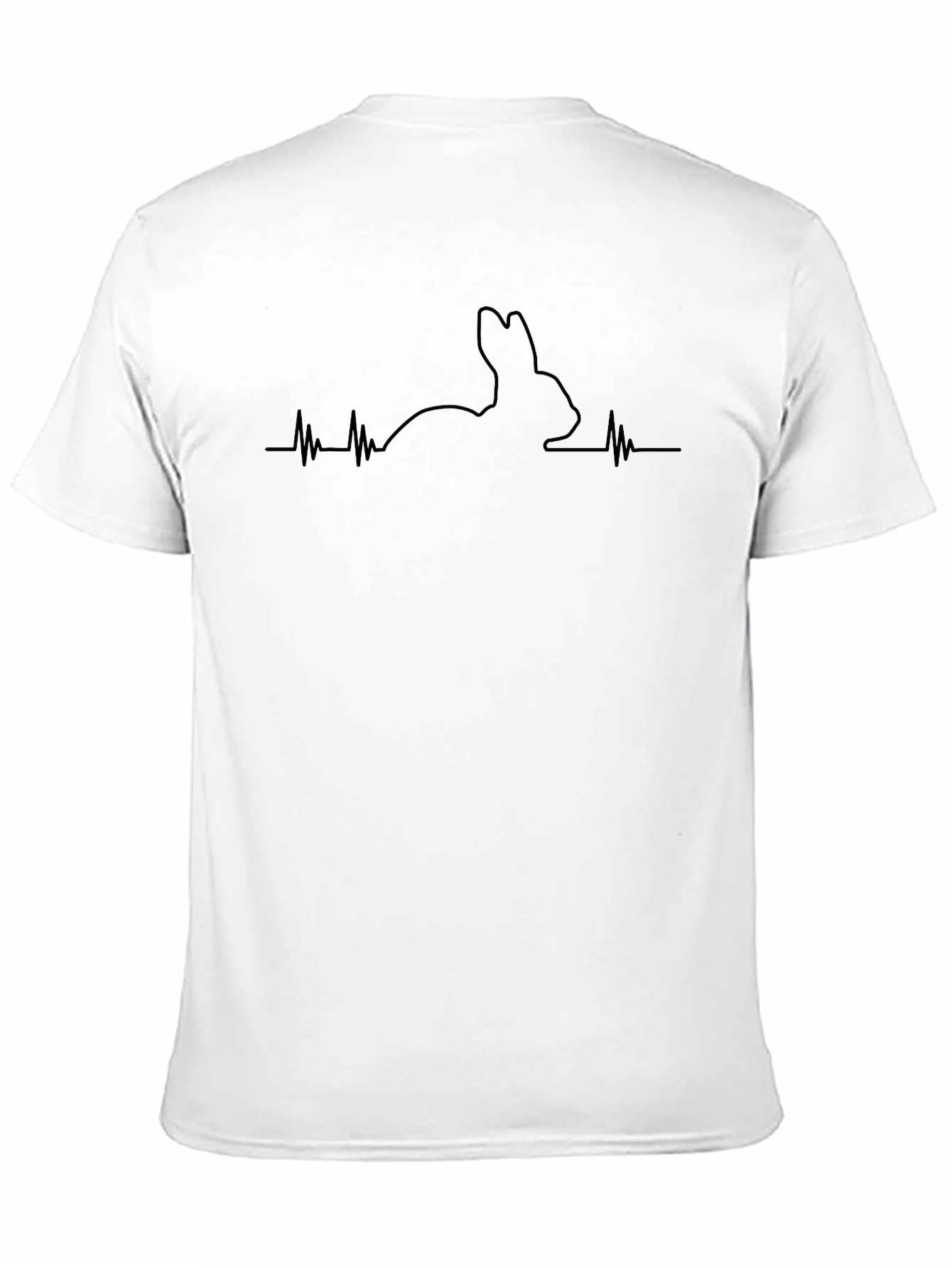 Black Rabbit Heartbeat Graphic Tee - Men's Black T-Shirt view 11