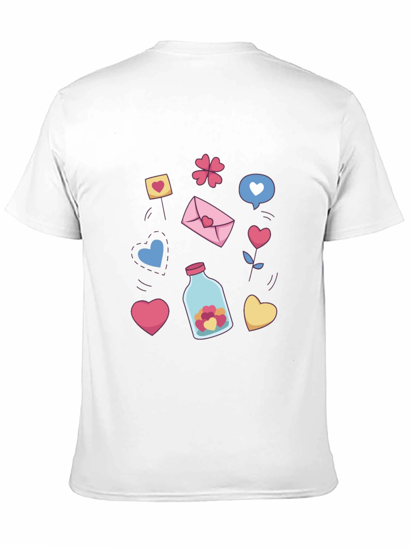 Black Heart Design Black T-Shirt view 11