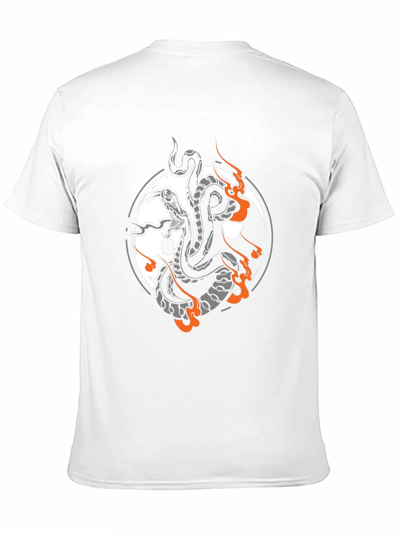 Black Men's Black Snake Graphic Tee view 11