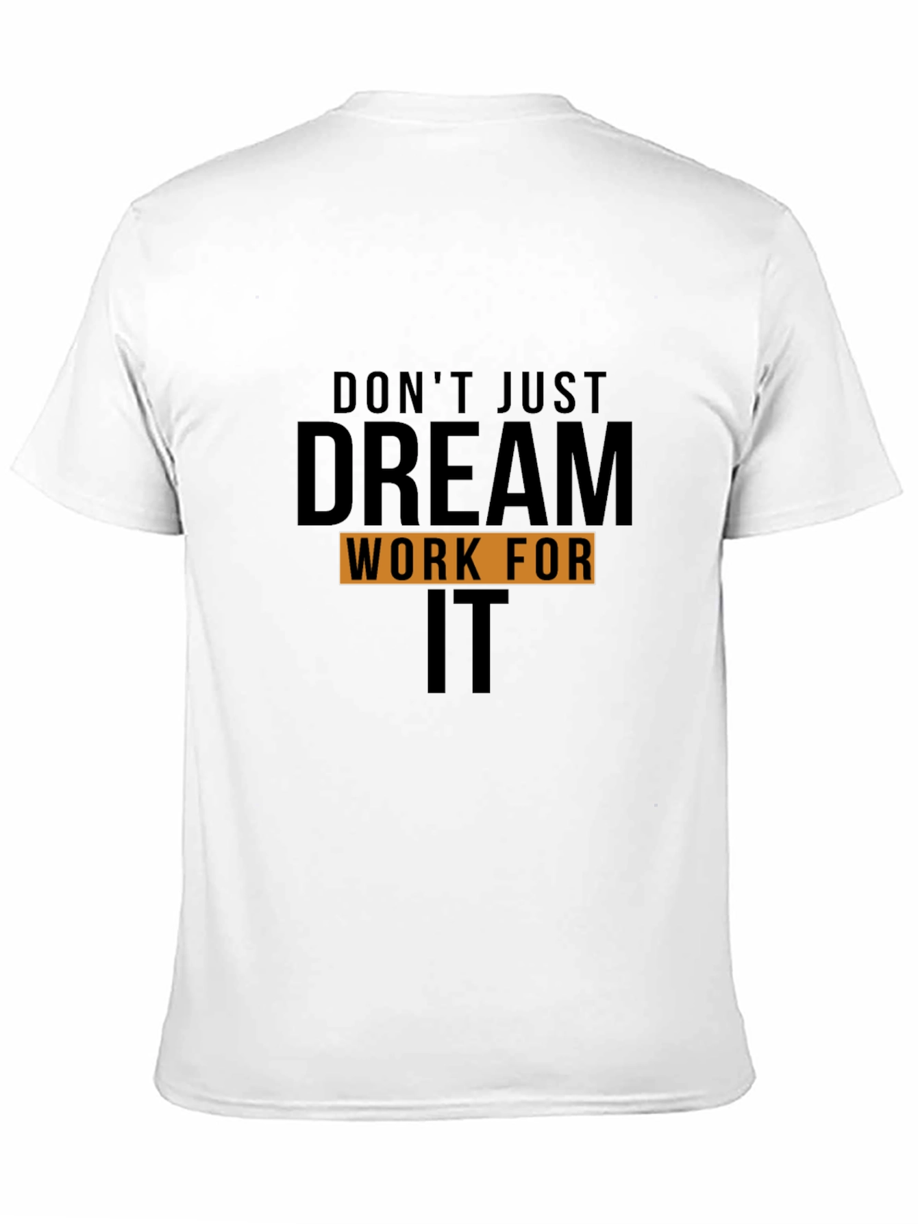 Black Motivational "Dream Work It" Black T-Shirt view 11