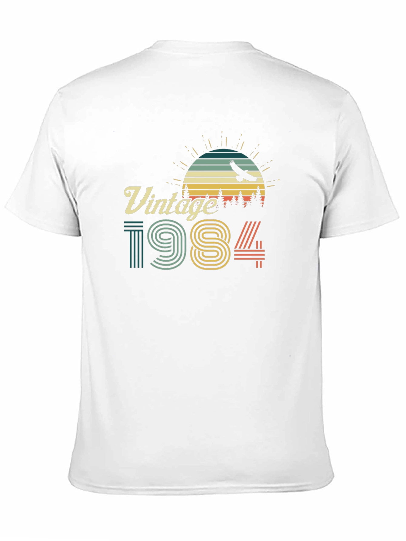 Black Vintage 1984 Graphic T-Shirt Retro Sunset Eagle Tee view 11