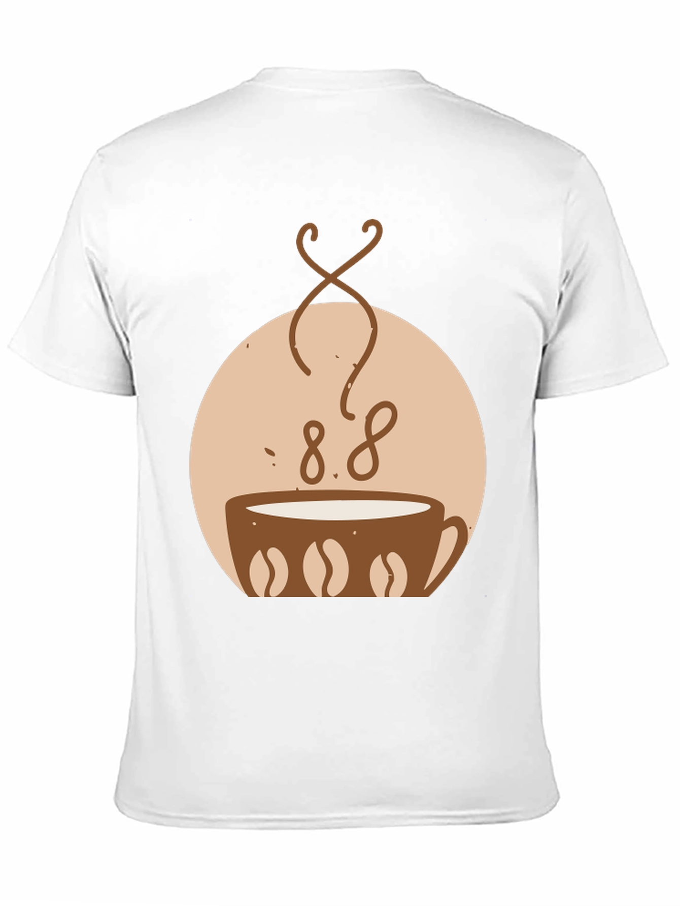 Black Coffee Lover T-Shirt - Coffee Bean Design view 11