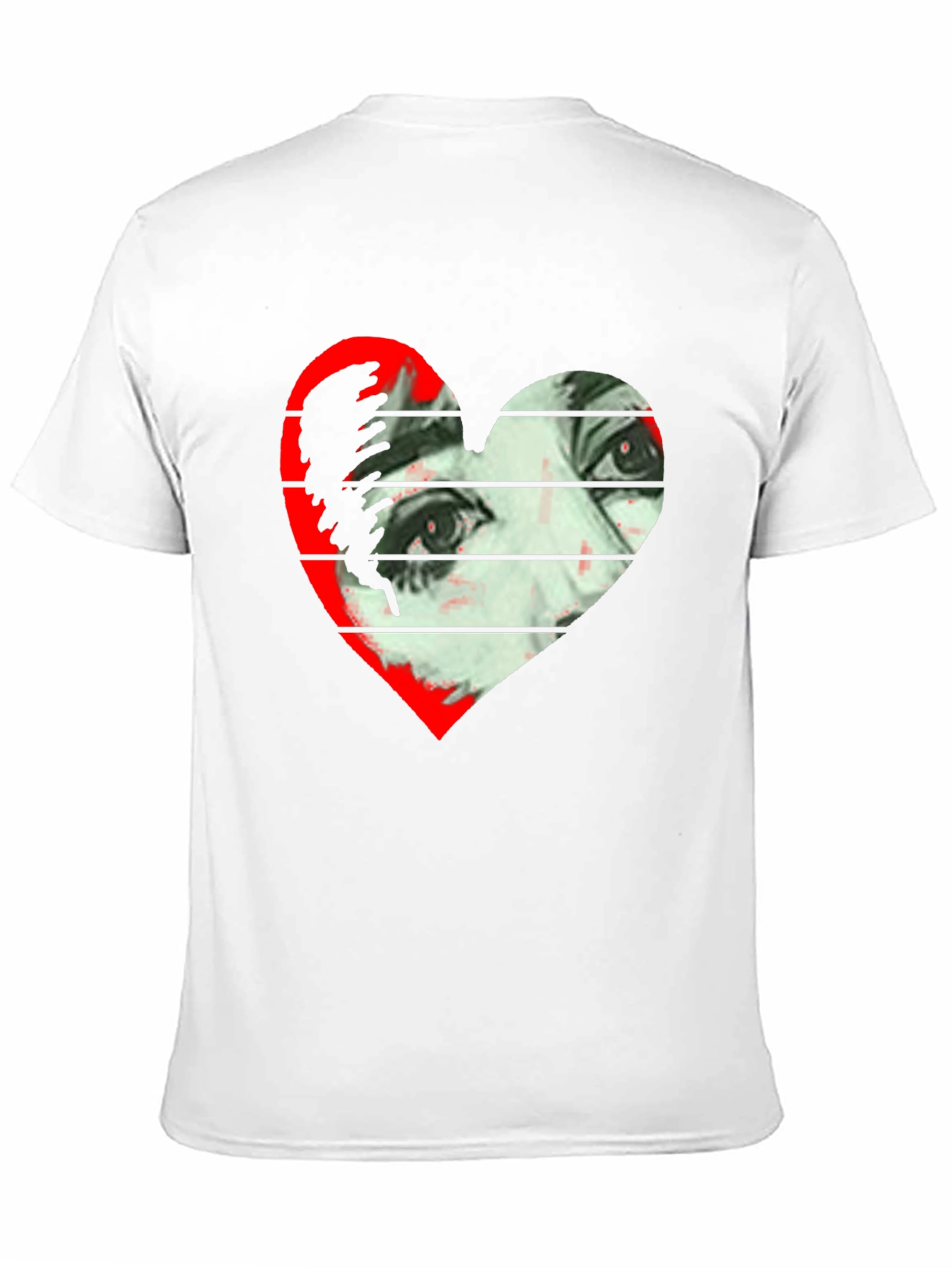 Black Heart Eyes Graphic Tee - Modern Art T-Shirt view 11