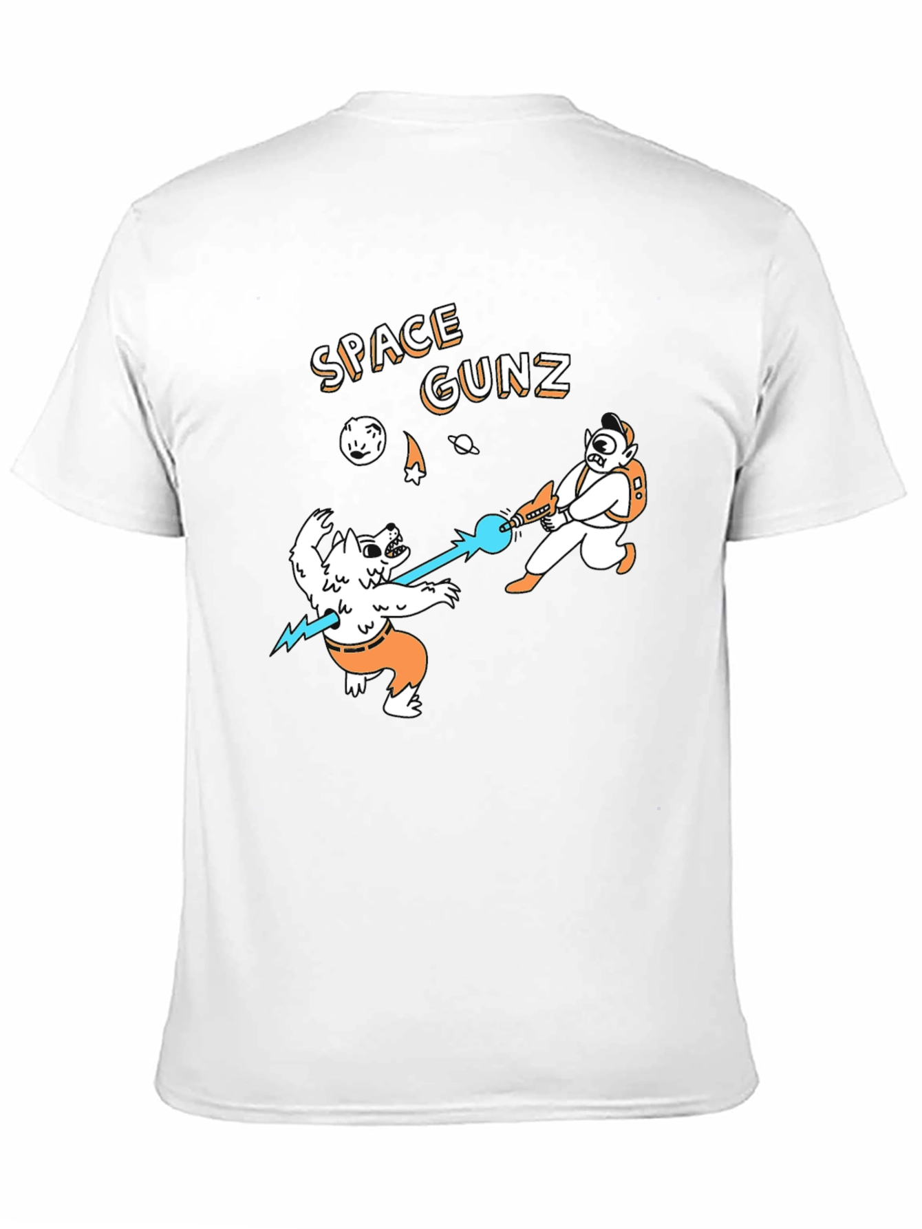 Black Space Gunz Black T-Shirt Sci-Fi Funny Tee view 11