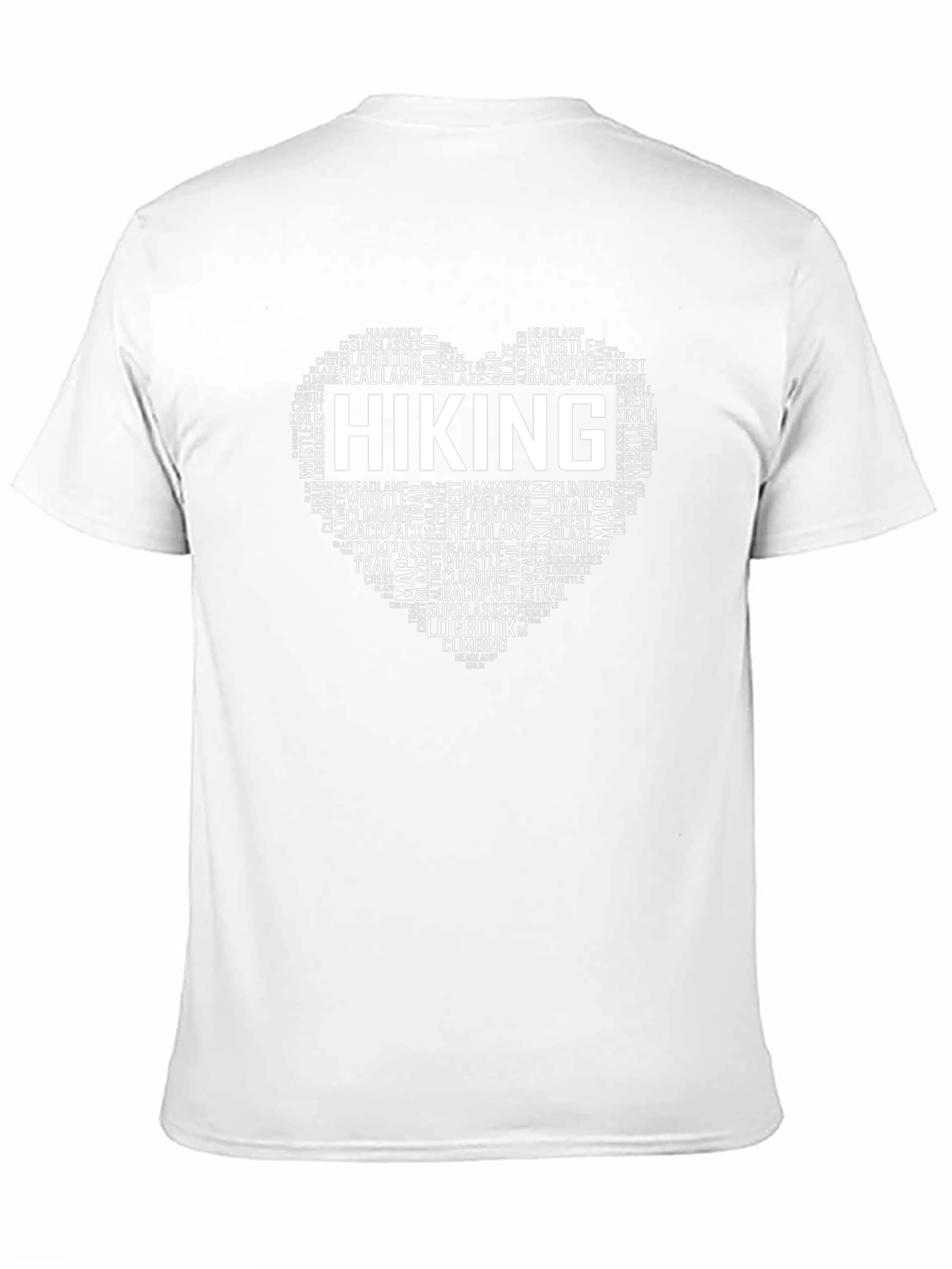 Black Hiking Heart Word Art T-Shirt view 11