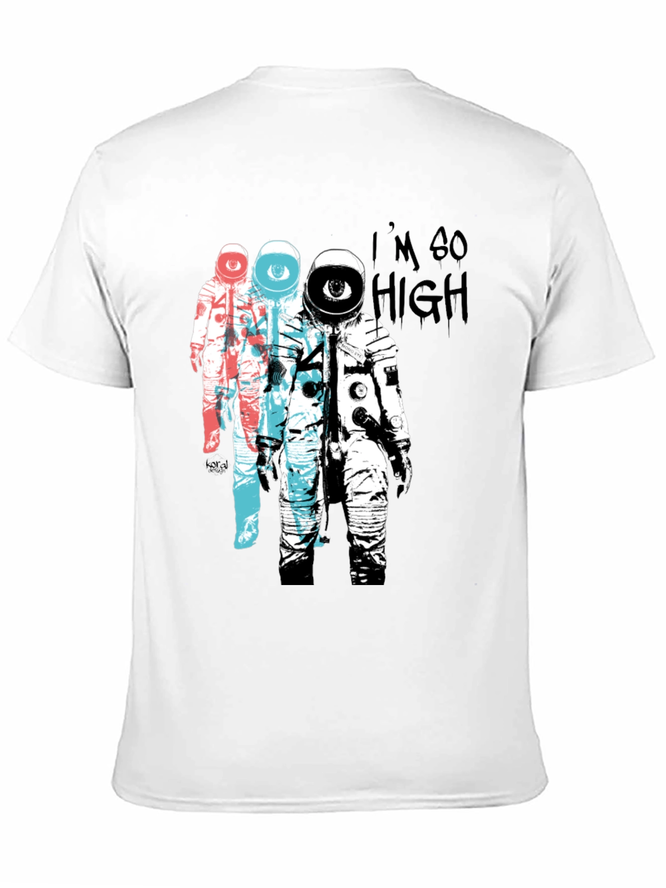 Black Astronaut Eye T-Shirt - I'm So High Graphic Tee view 11