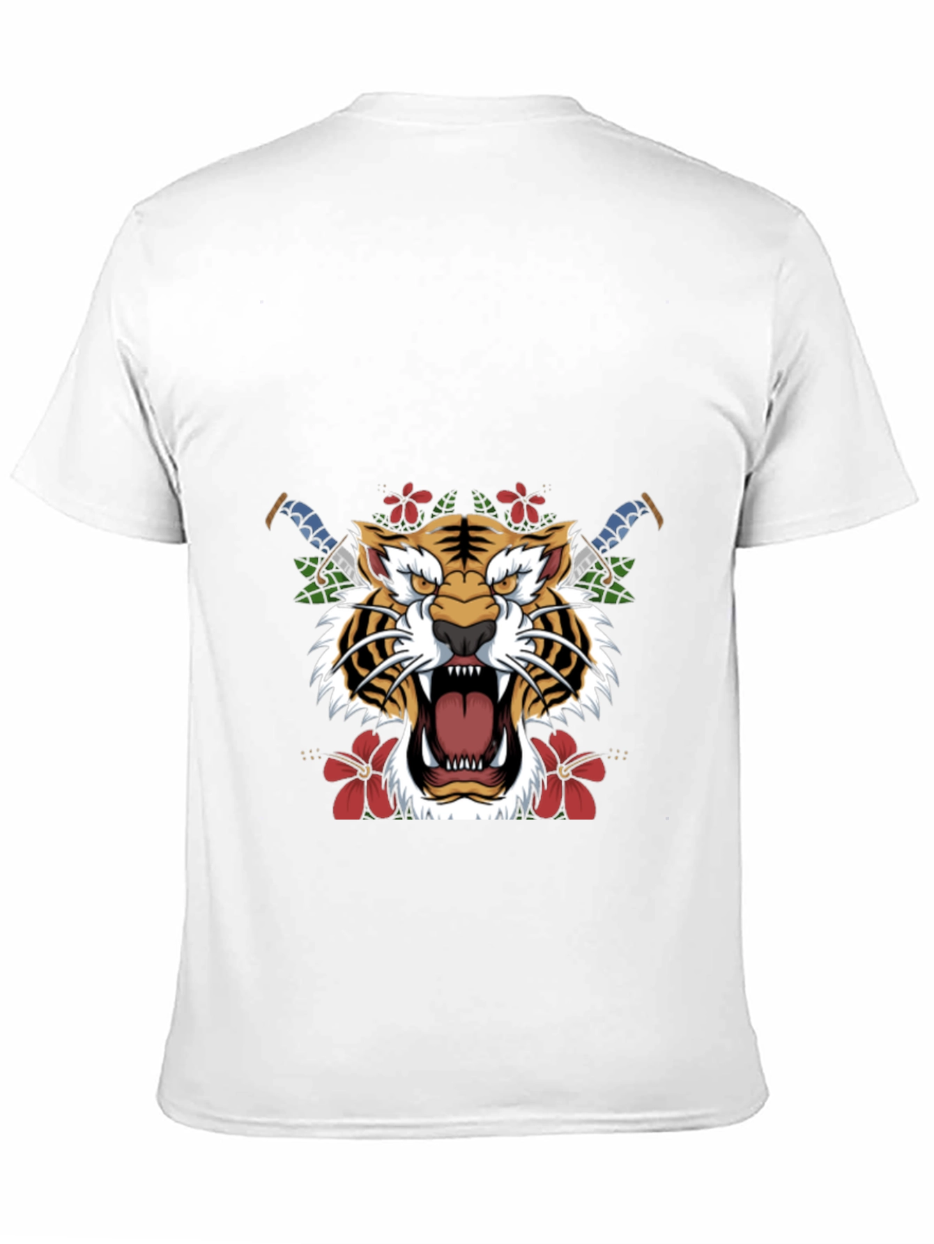 Black Tiger Graphic Print Black T-Shirt view 11