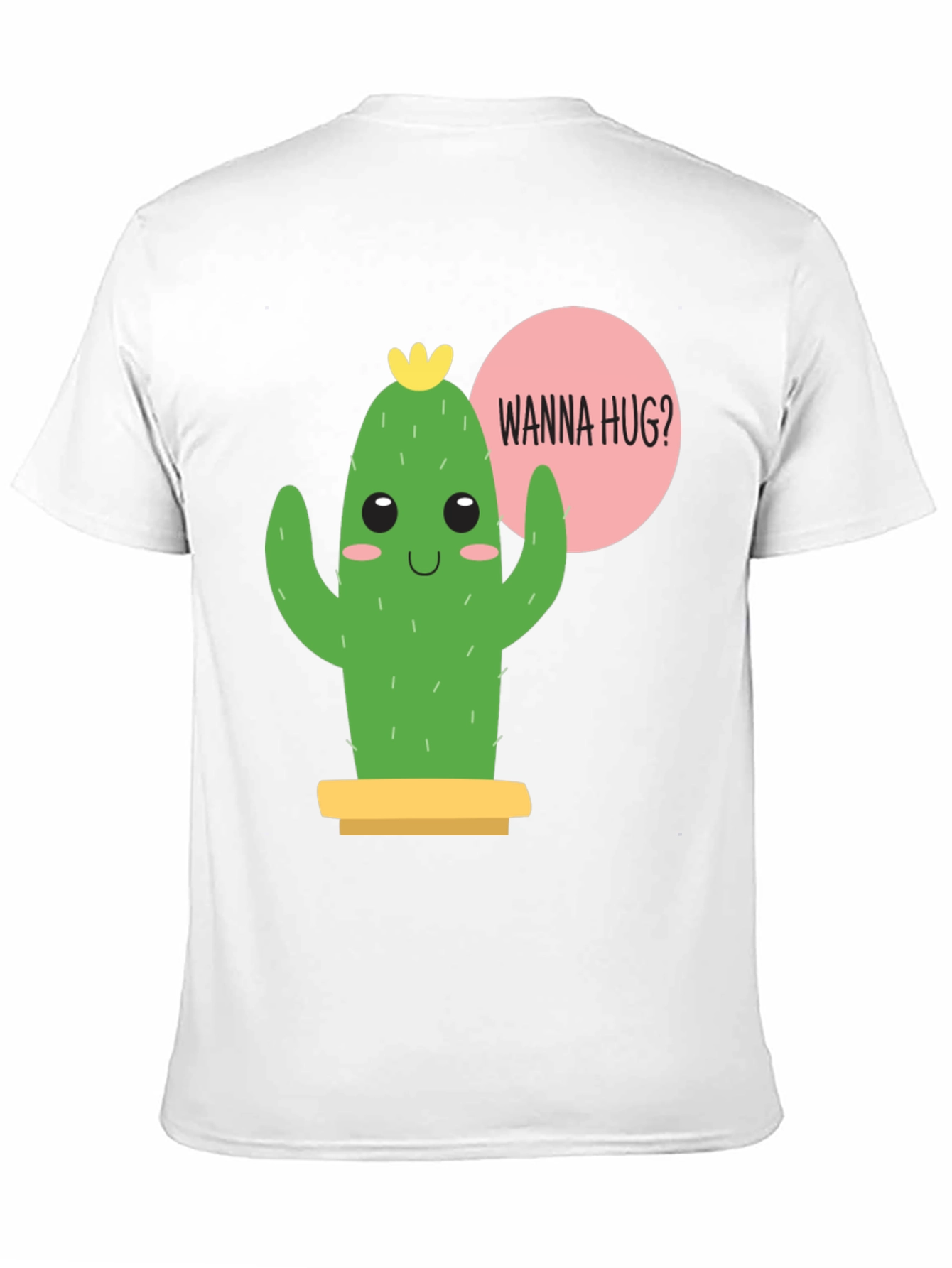 Black Cute Cactus Graphic Tee - Wanna Hug? view 11