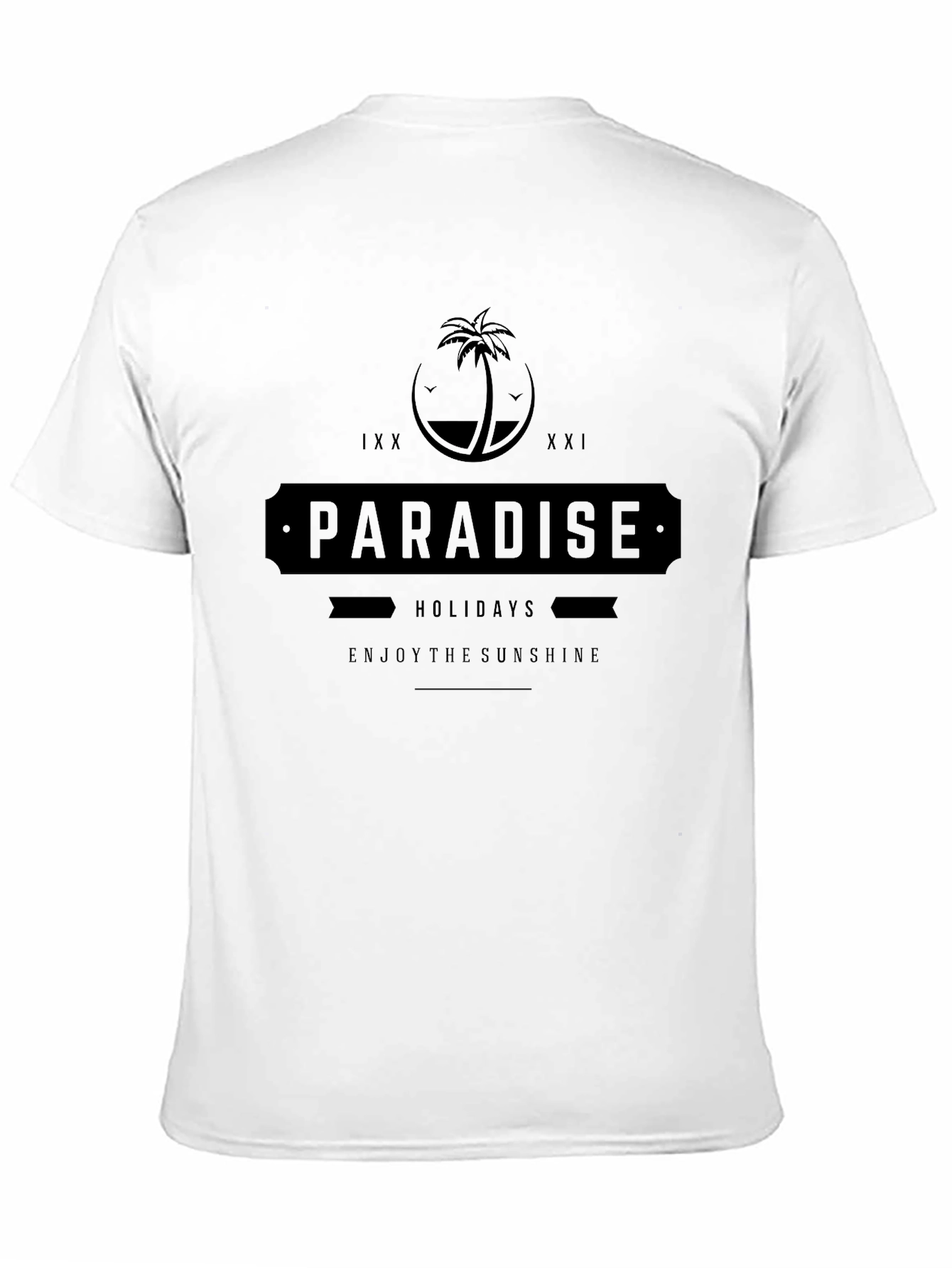 Black Paradise Holidays Black Graphic T-Shirt view 11