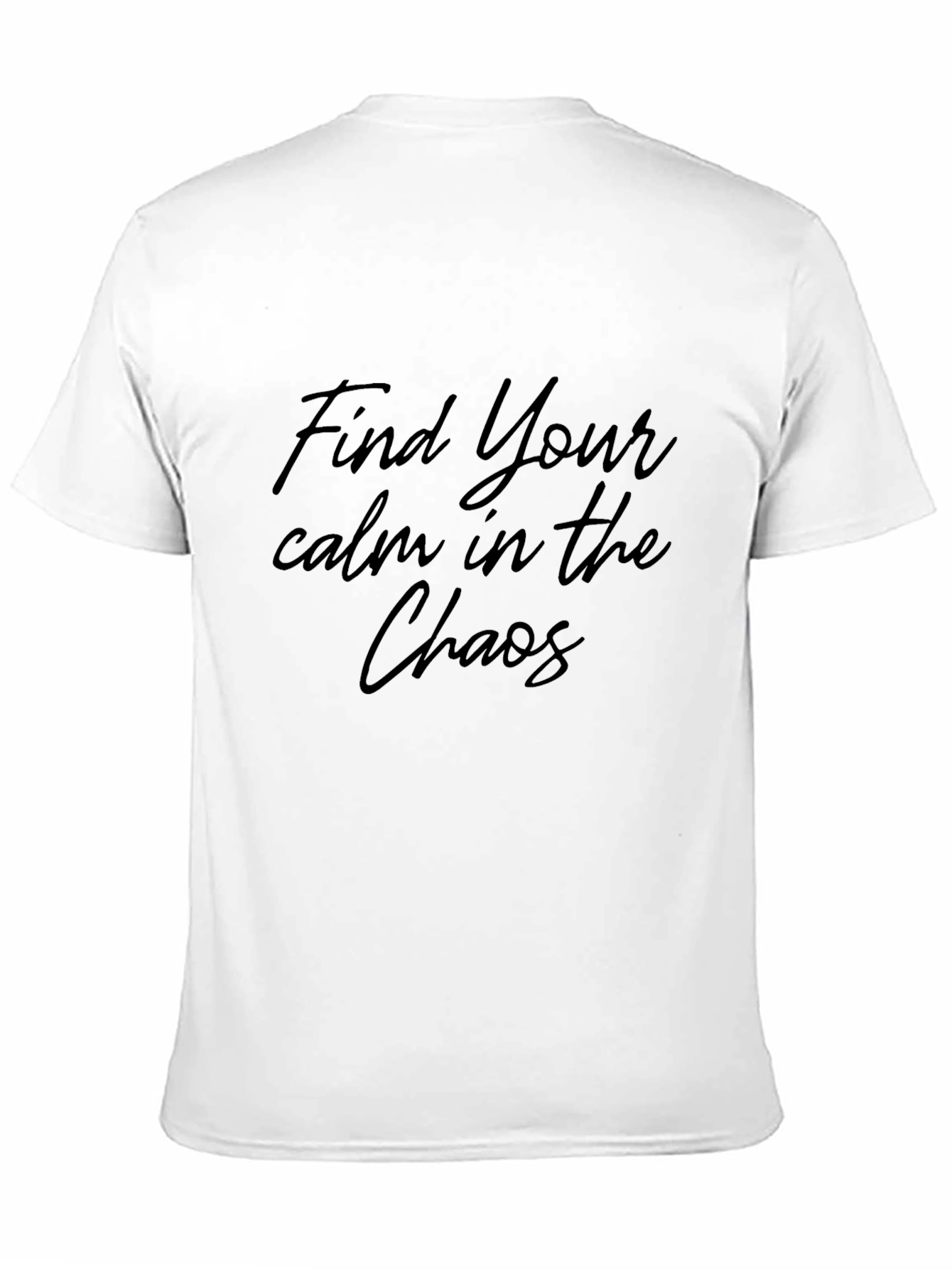 Black Men's 'Find Your Calm' Black Graphic Tee view 11