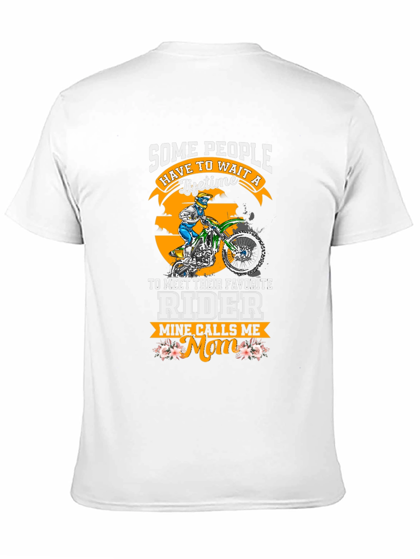 Black Dirt Bike Rider Mom T-Shirt view 11
