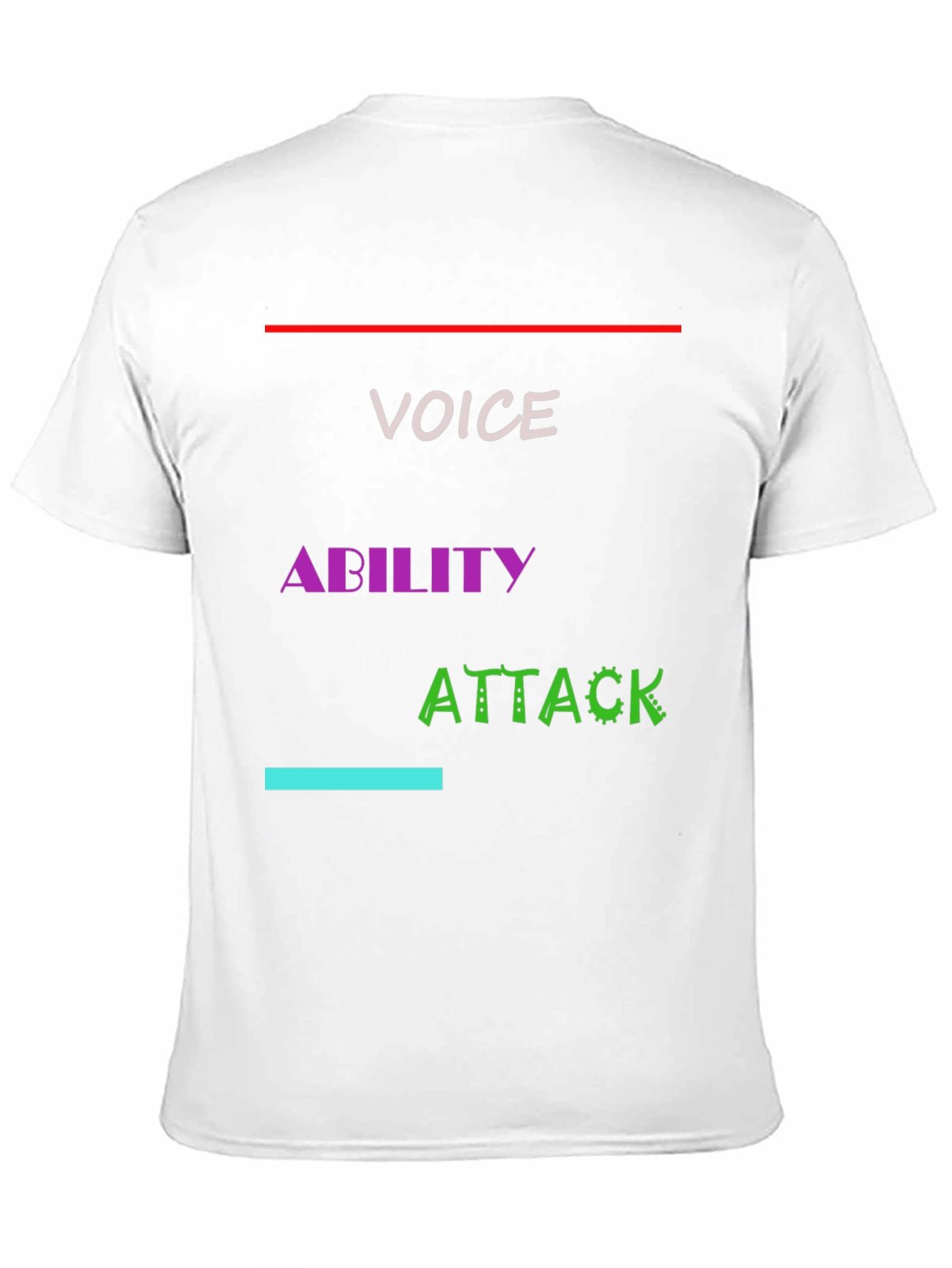 Black Voice Ability Attack Graphic T-Shirt view 11