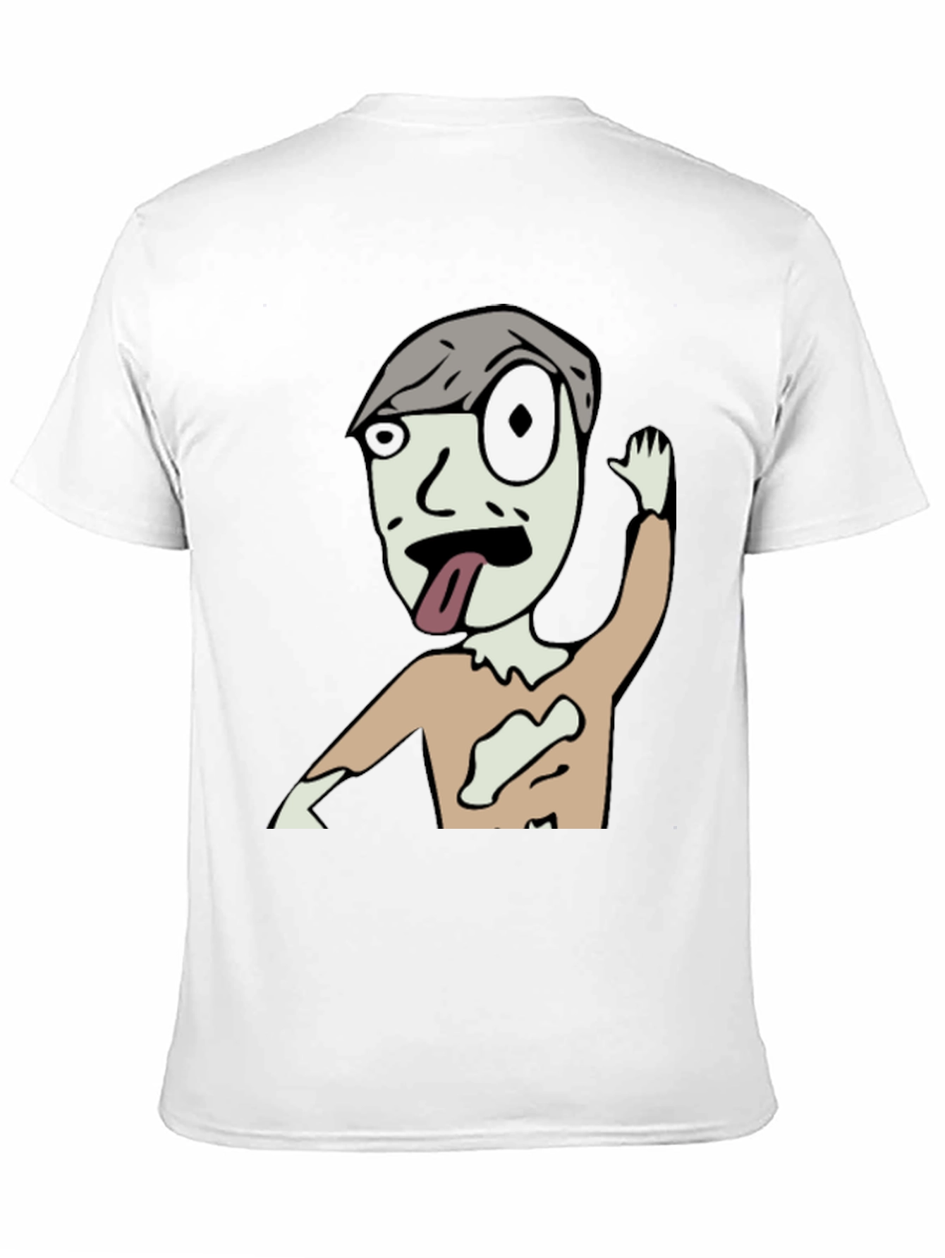 Black Zombie Cartoon Graphic Black T-Shirt view 11