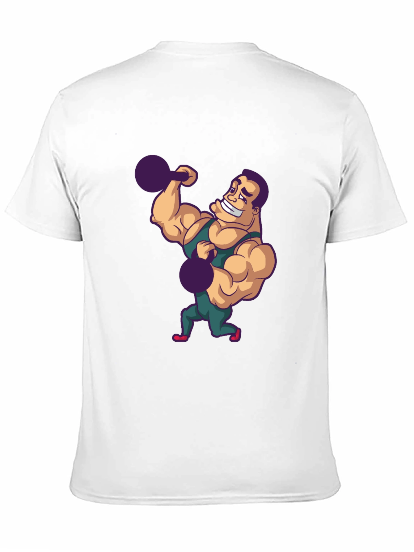 Black Funny Bodybuilder Graphic Tee - Black Cotton T-Shirt view 11