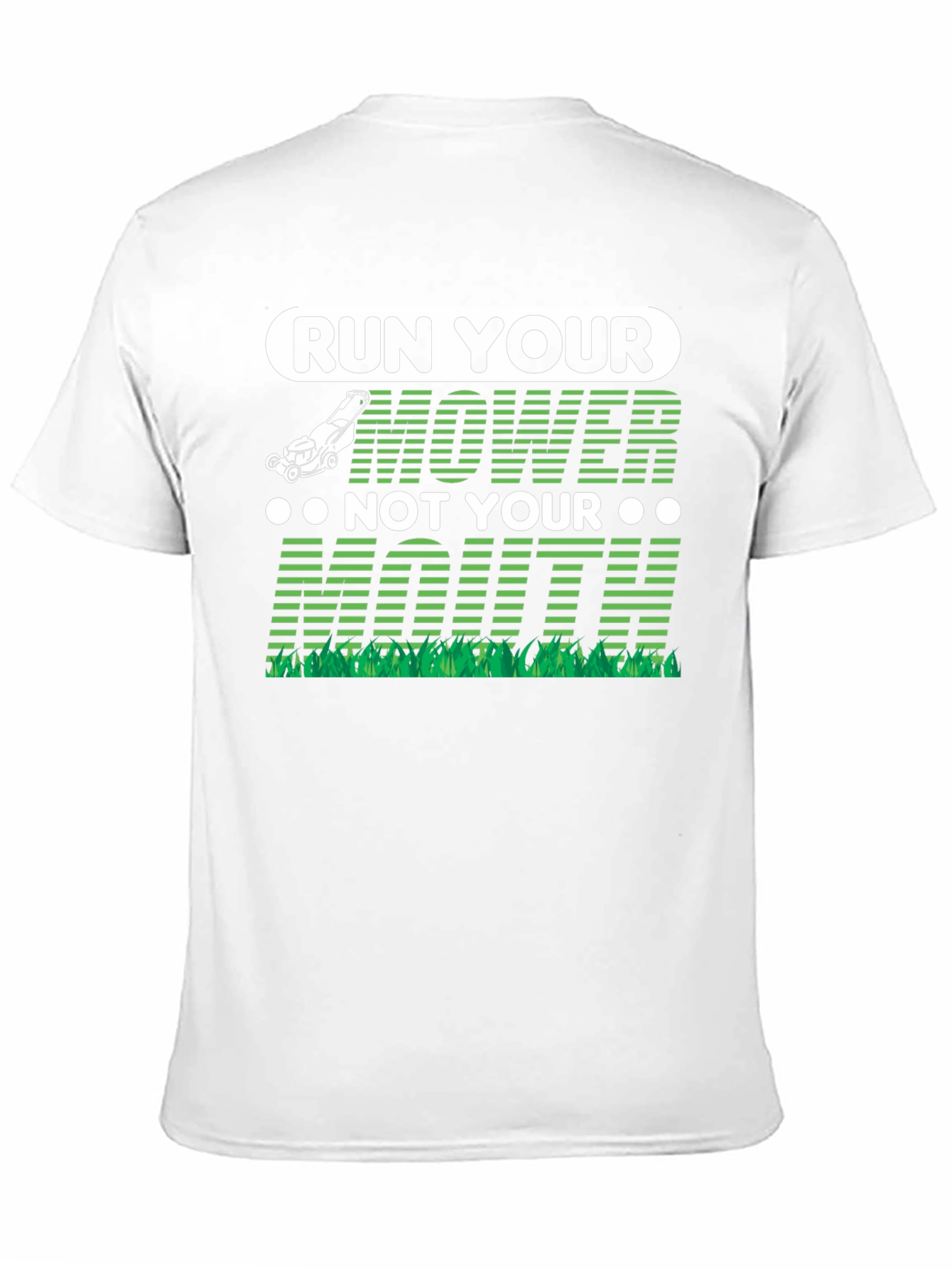 Black Run Your Mower T-Shirt view 11