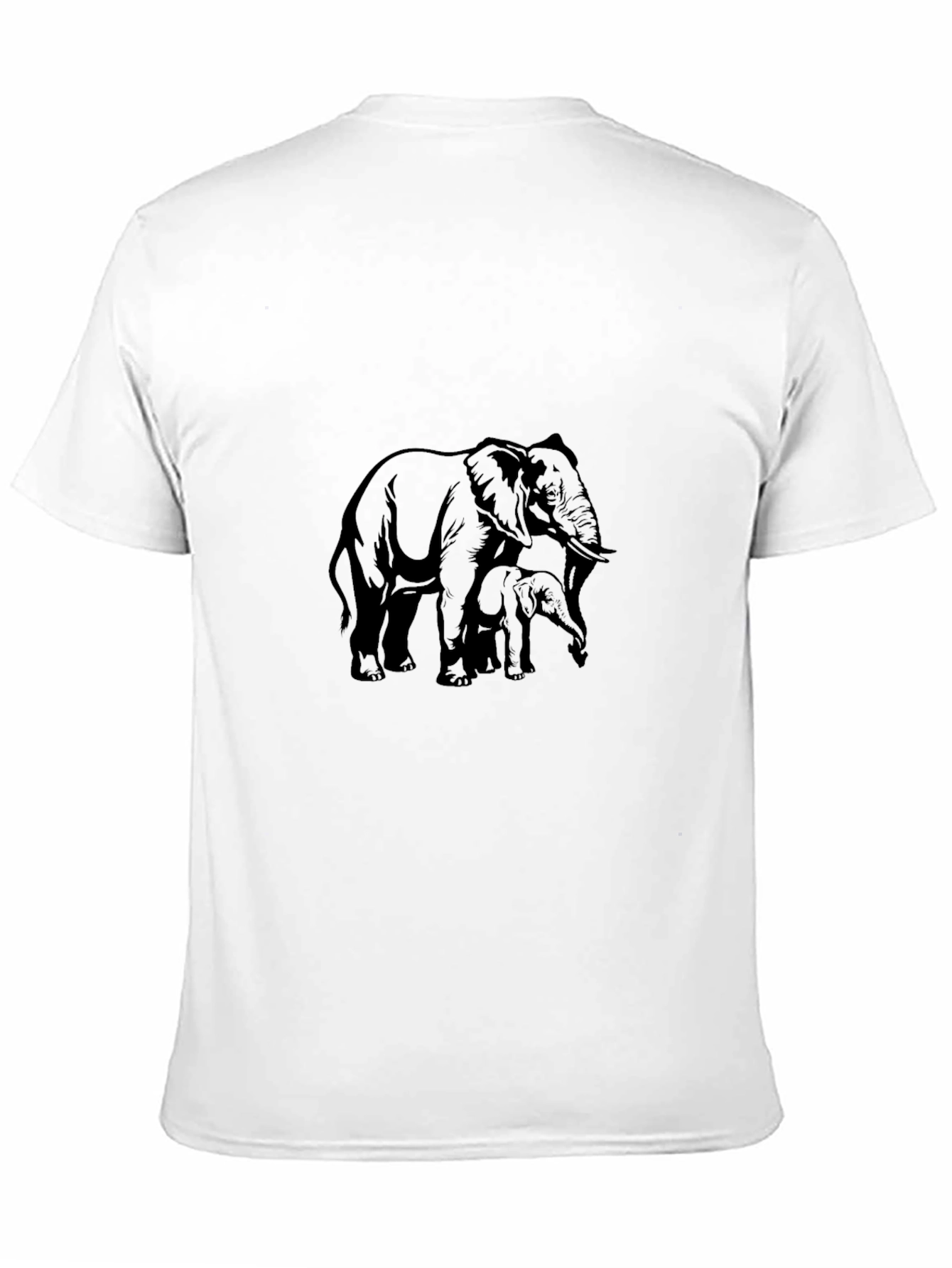 Black Elephant Graphic T-Shirt - Black Cotton Tee view 11