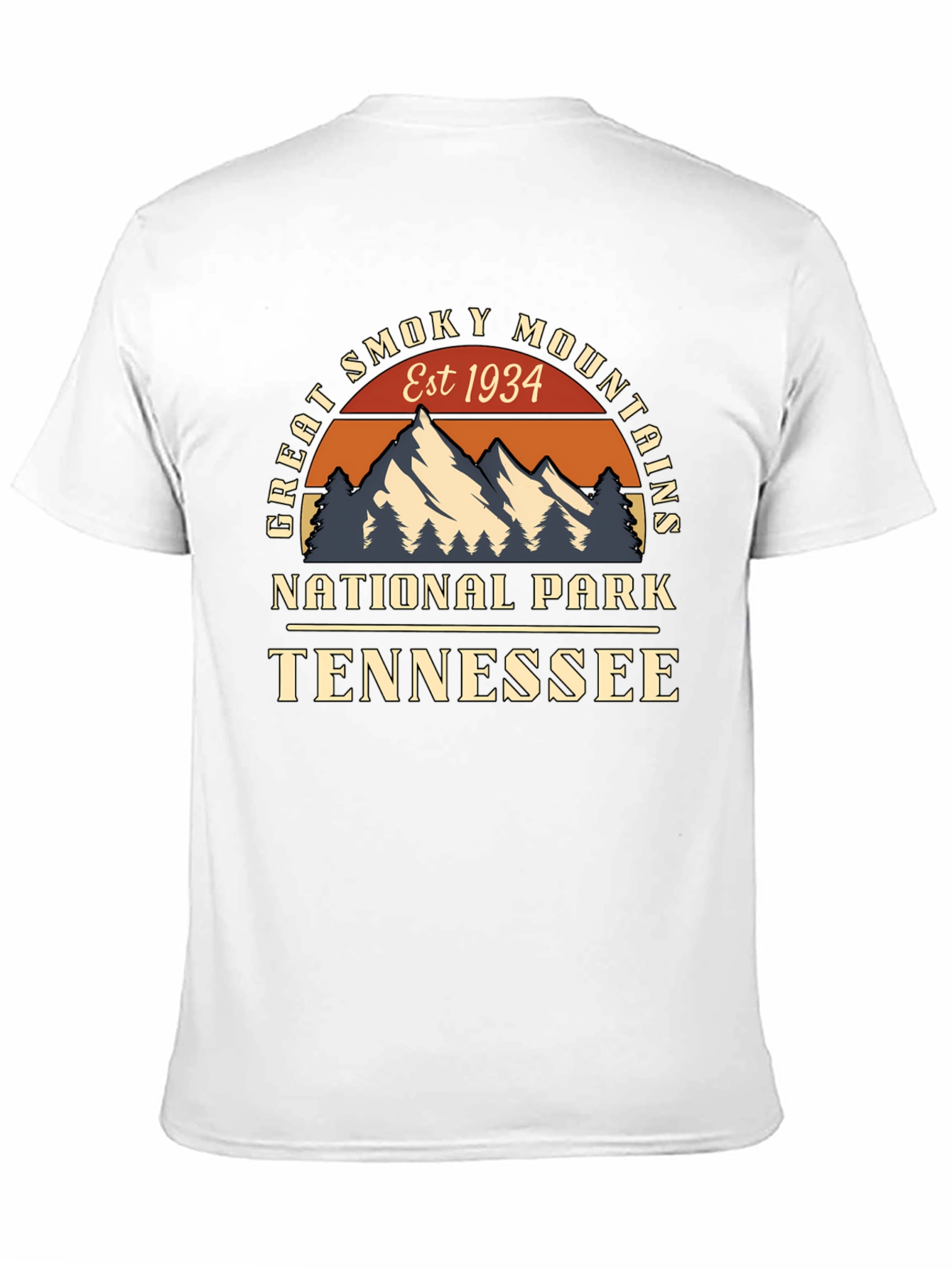 Black Great Smoky Mountains Tee - National Park Tennessee view 11