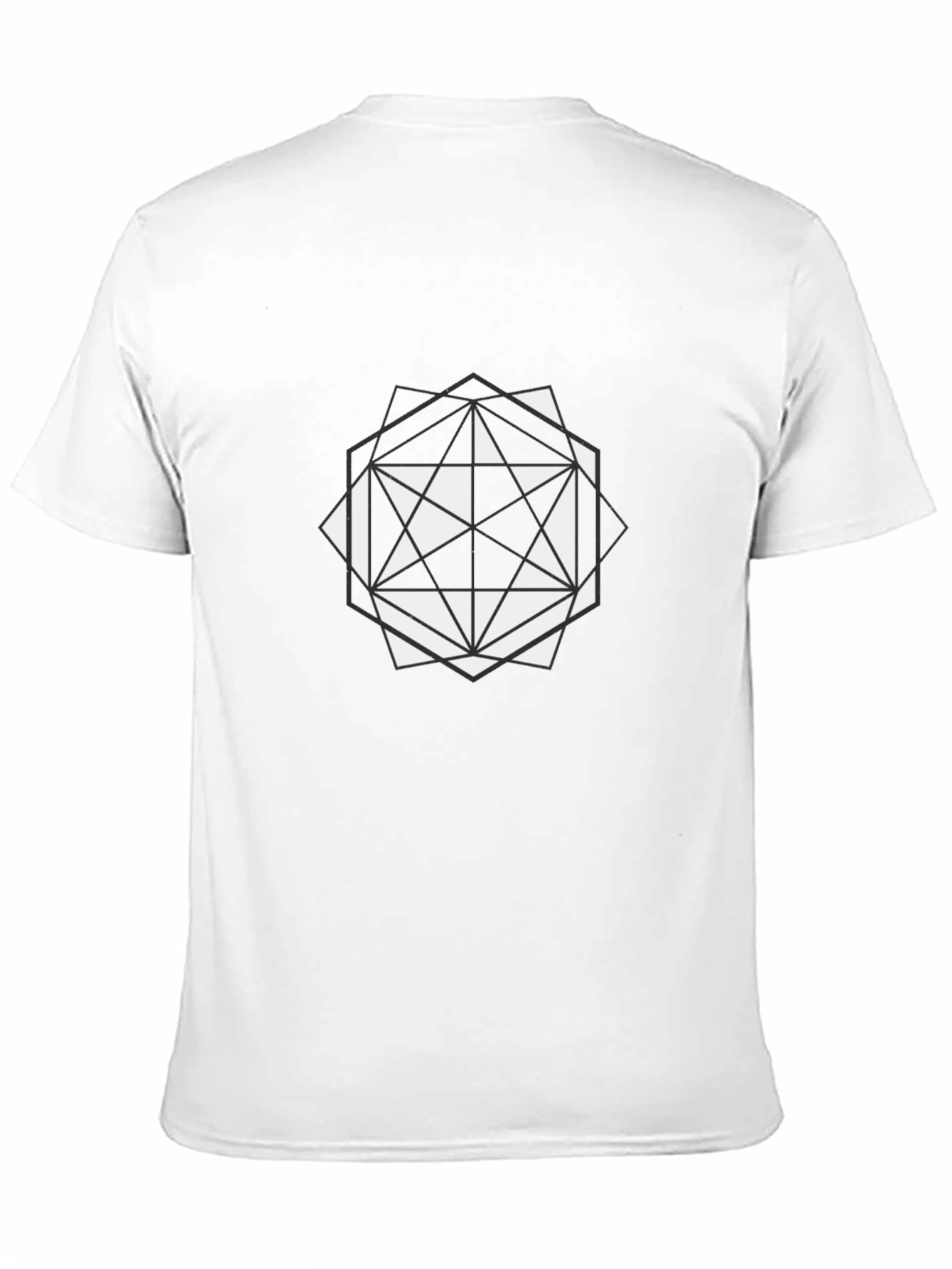Black Geometric Starburst Graphic Tee - Modern Black T-Shirt view 11