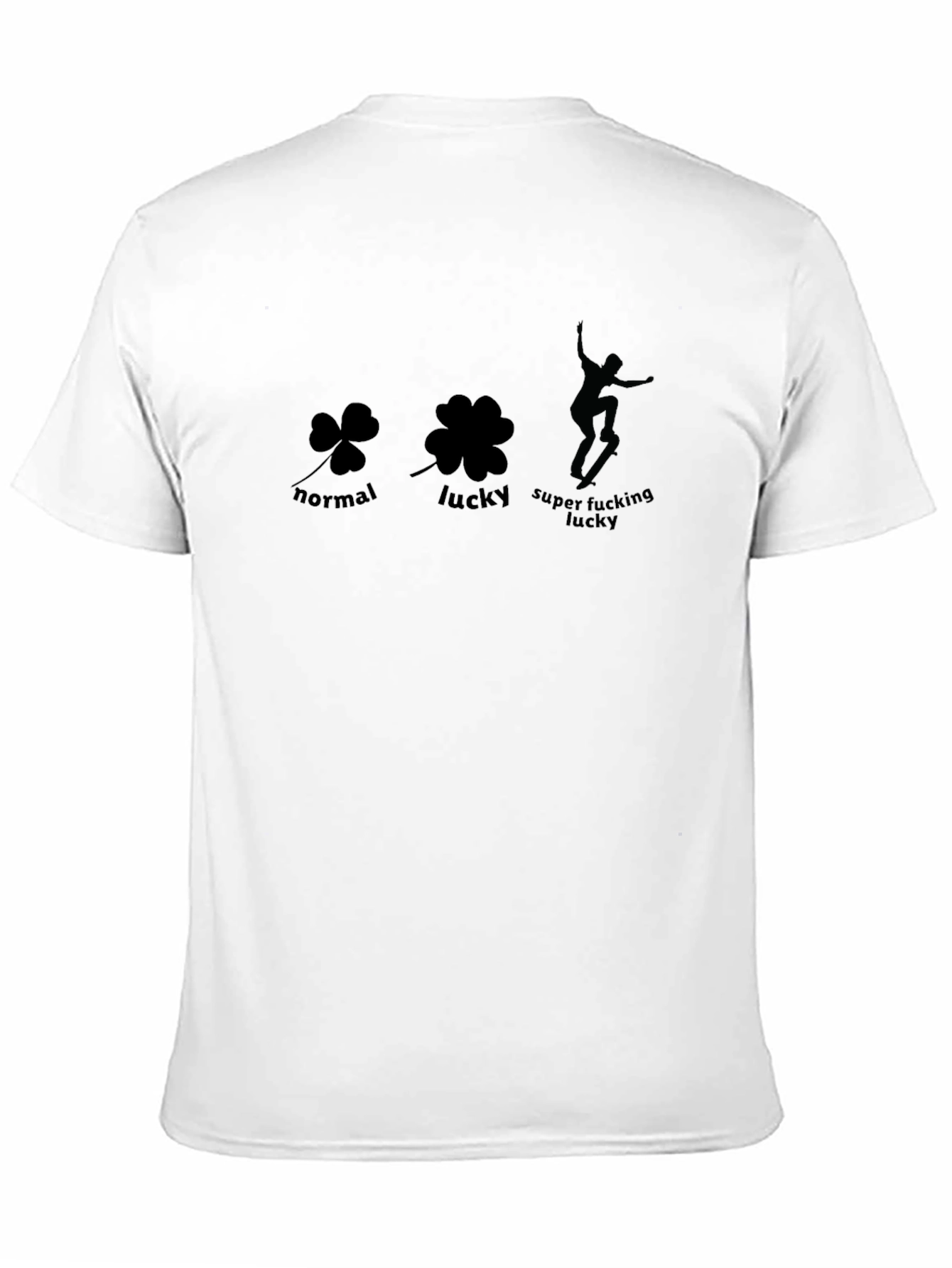 Black Lucky Skateboarder Graphic T-Shirt view 11