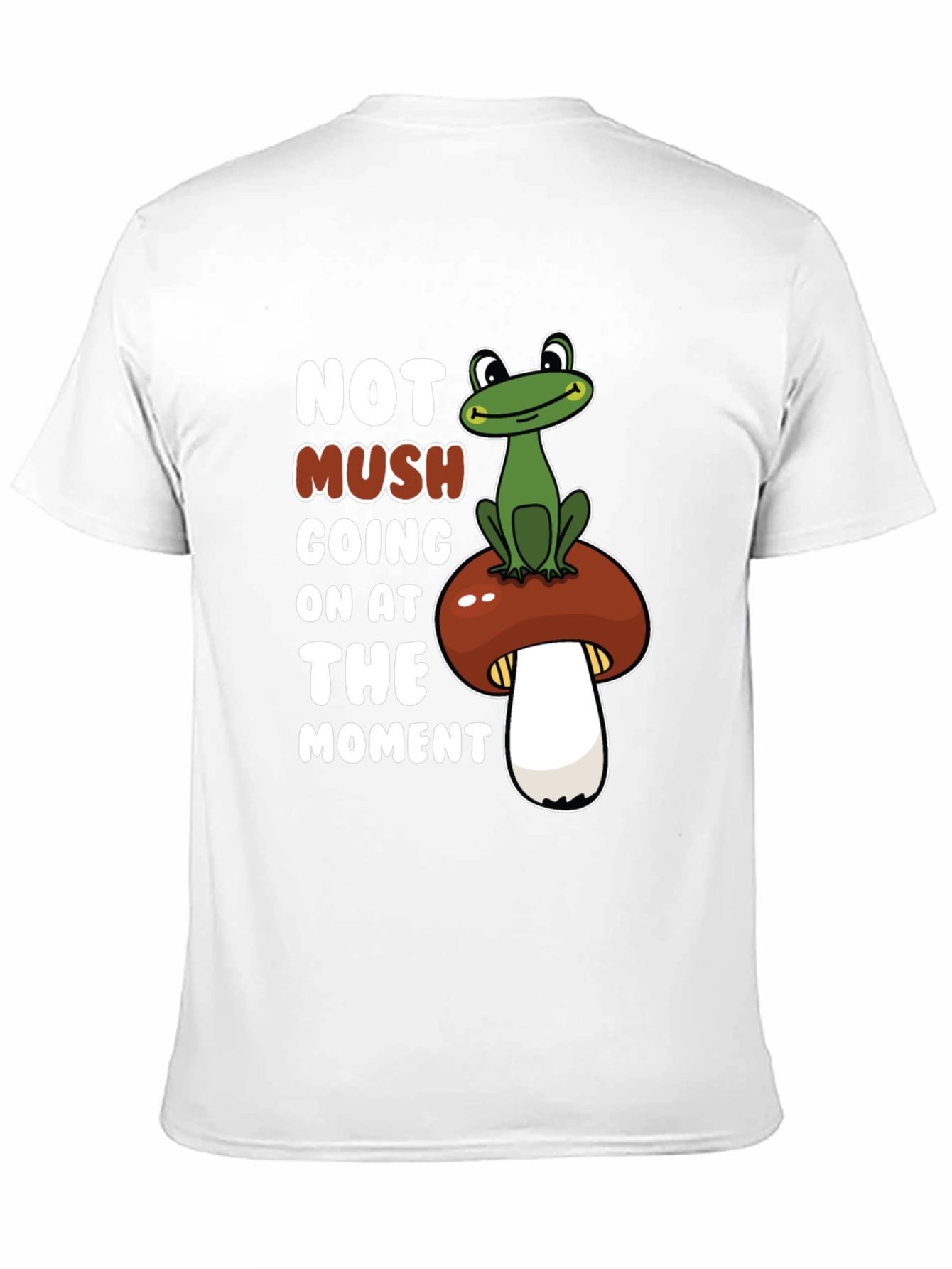 Black Funny Frog on Mushroom Graphic Tee view 11