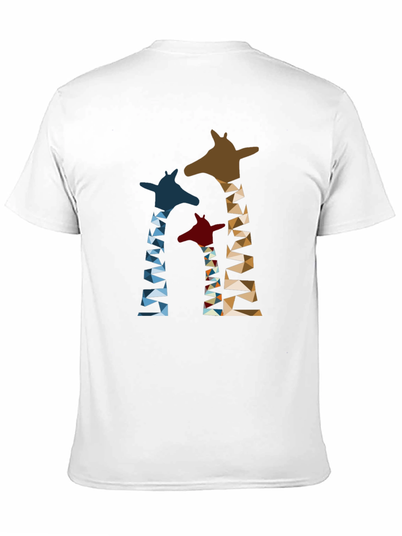 Black Geometric Giraffe Print T-Shirt view 11