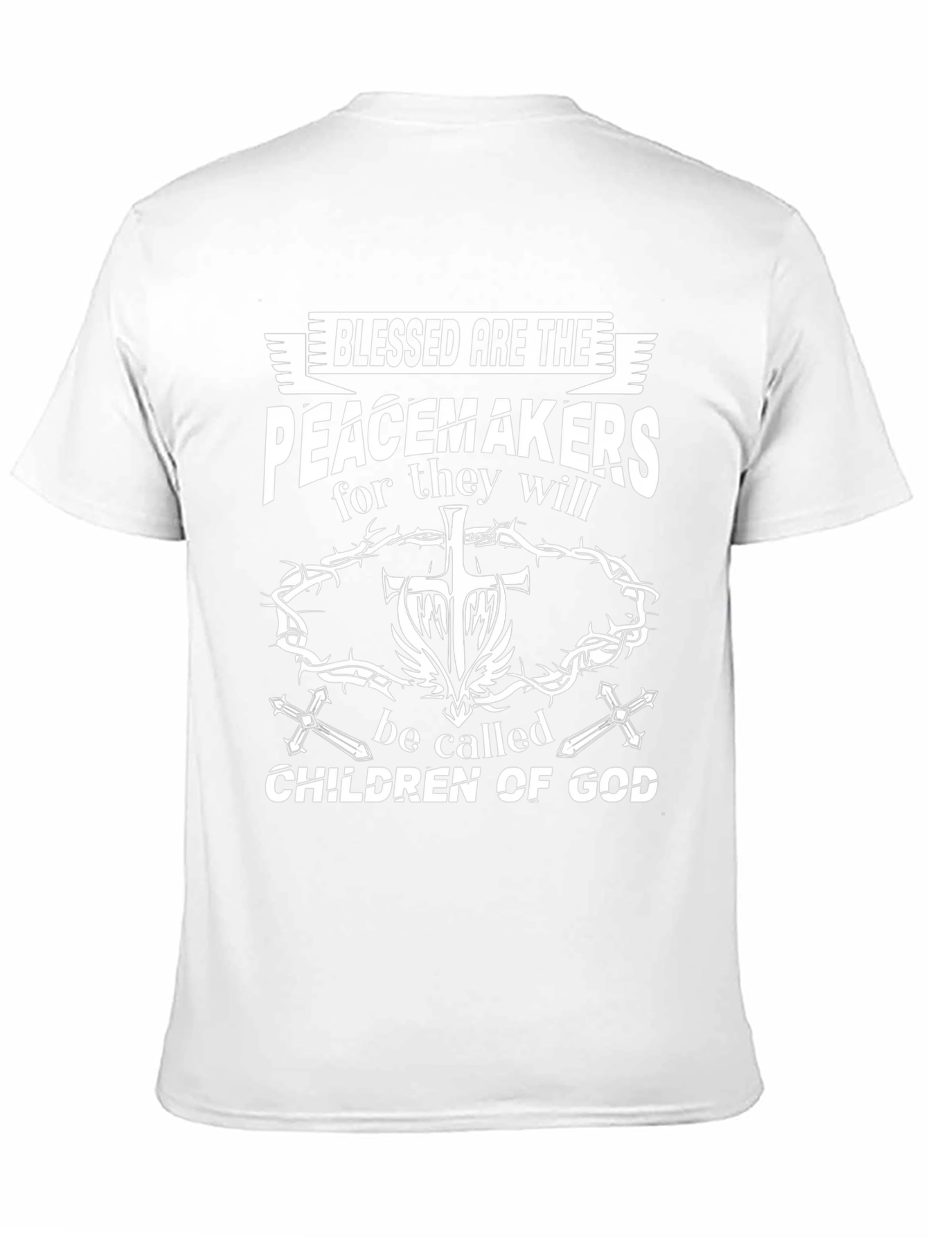 Black Blessed Are The Peacemakers Graphic Tee view 11