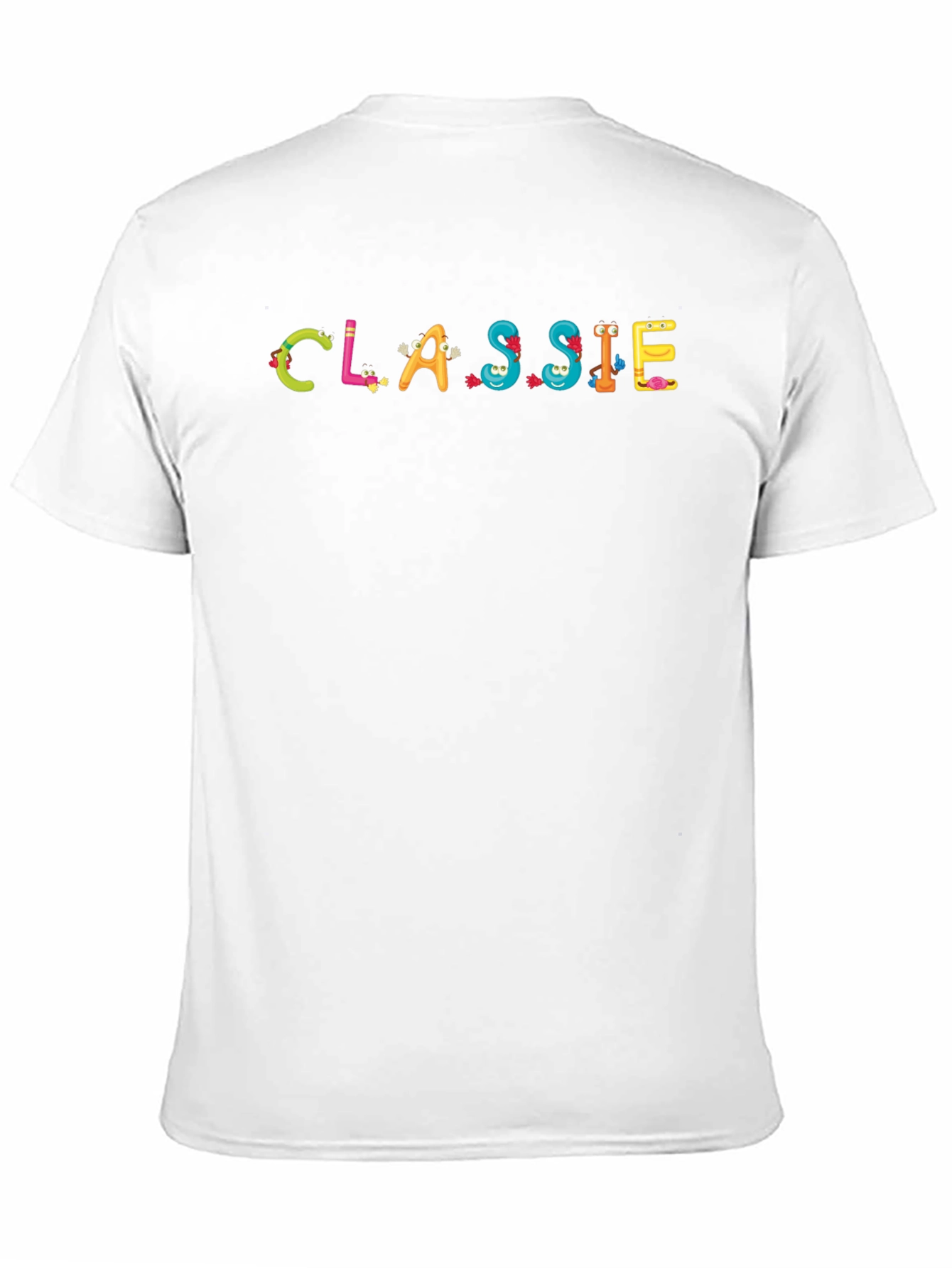 Black Fun "CLASSIE" Cartoon Graphic Black T-Shirt view 11
