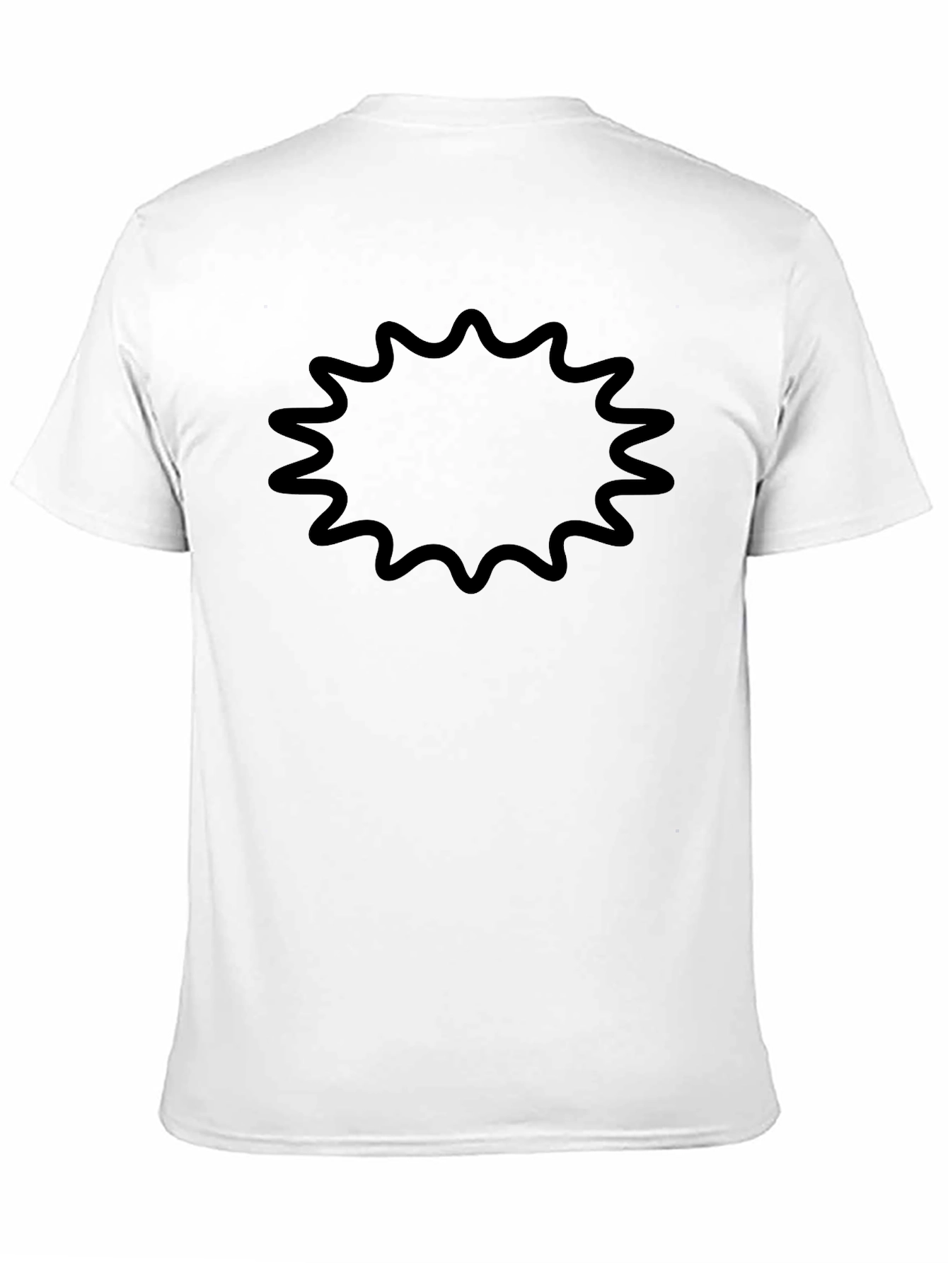 Black Abstract Graphic Tee - Modern Black T-Shirt view 11