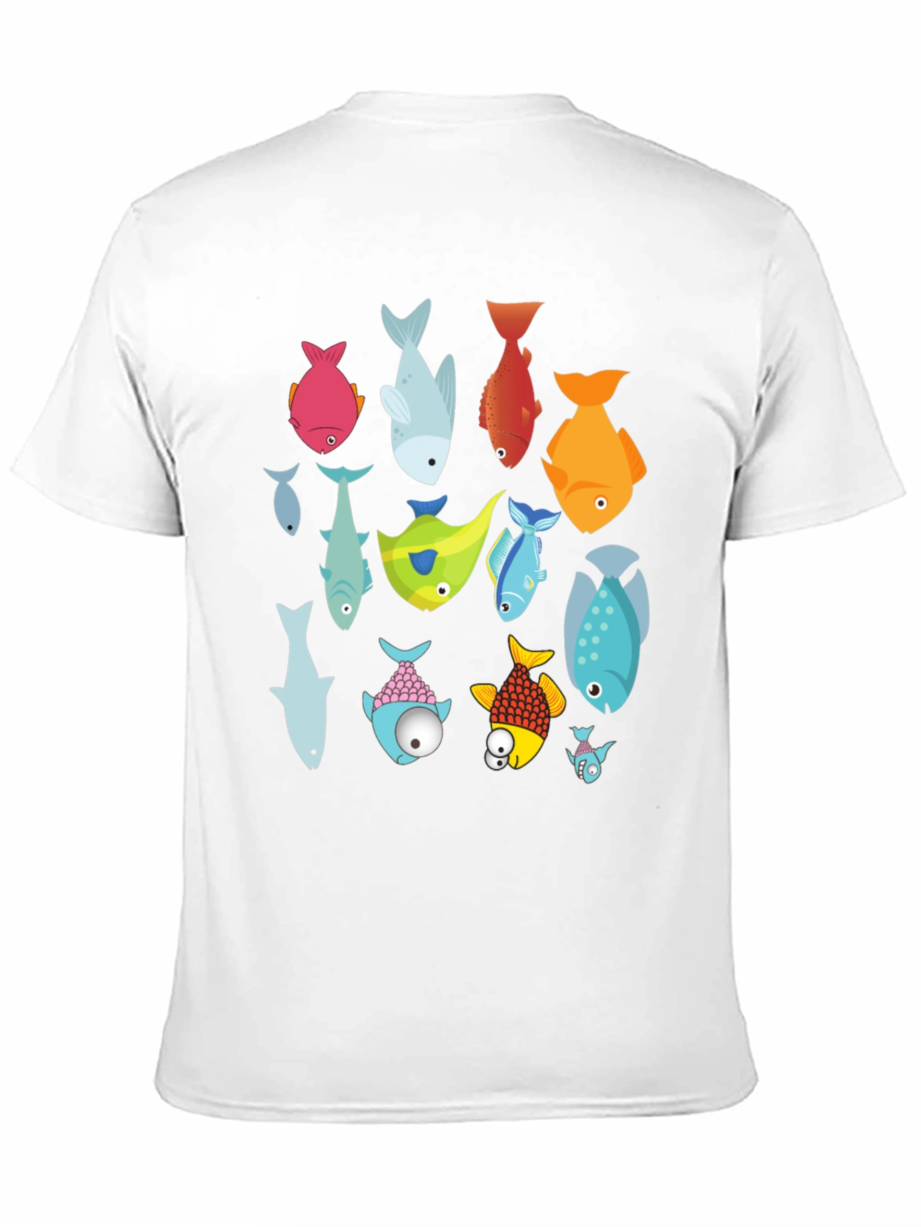 Black Funky Fish Graphic Tee - Black Cotton T-Shirt view 11