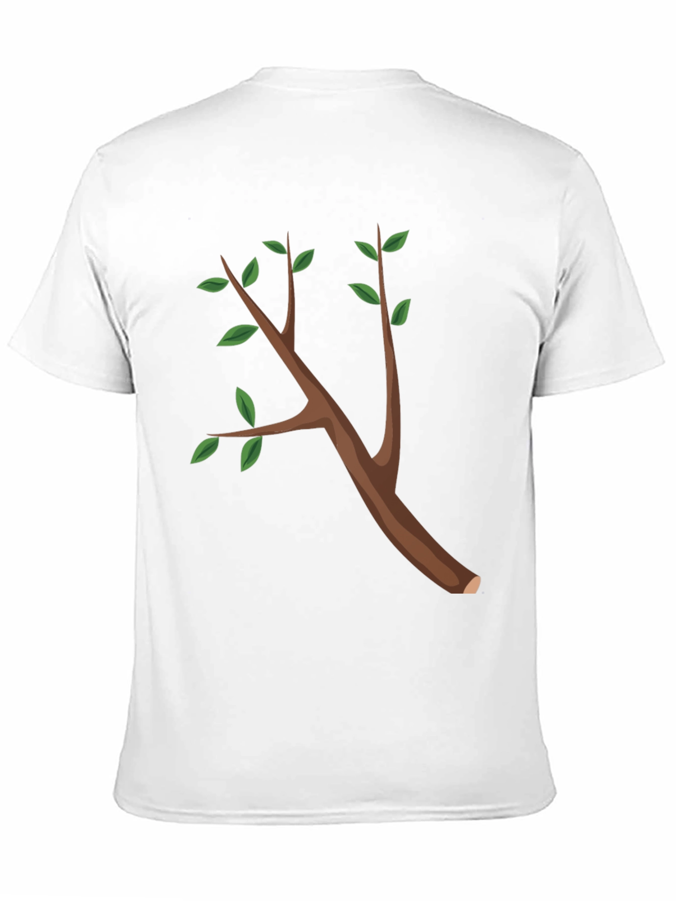 Black Nature Branch Graphic Tee - Black Cotton T-Shirt view 11