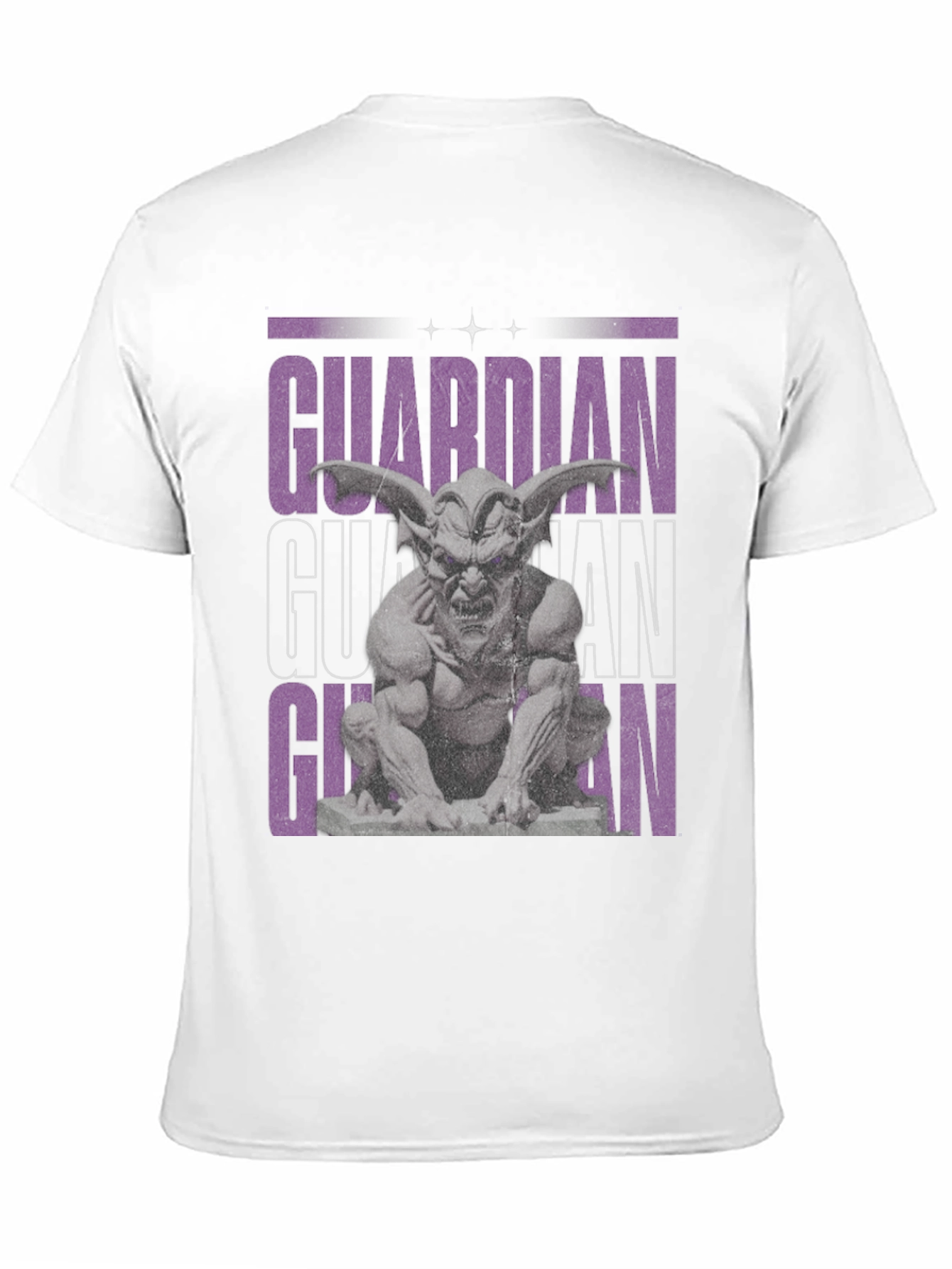 Black Guardian Gargoyle Graphic Tee - Black Cotton view 11