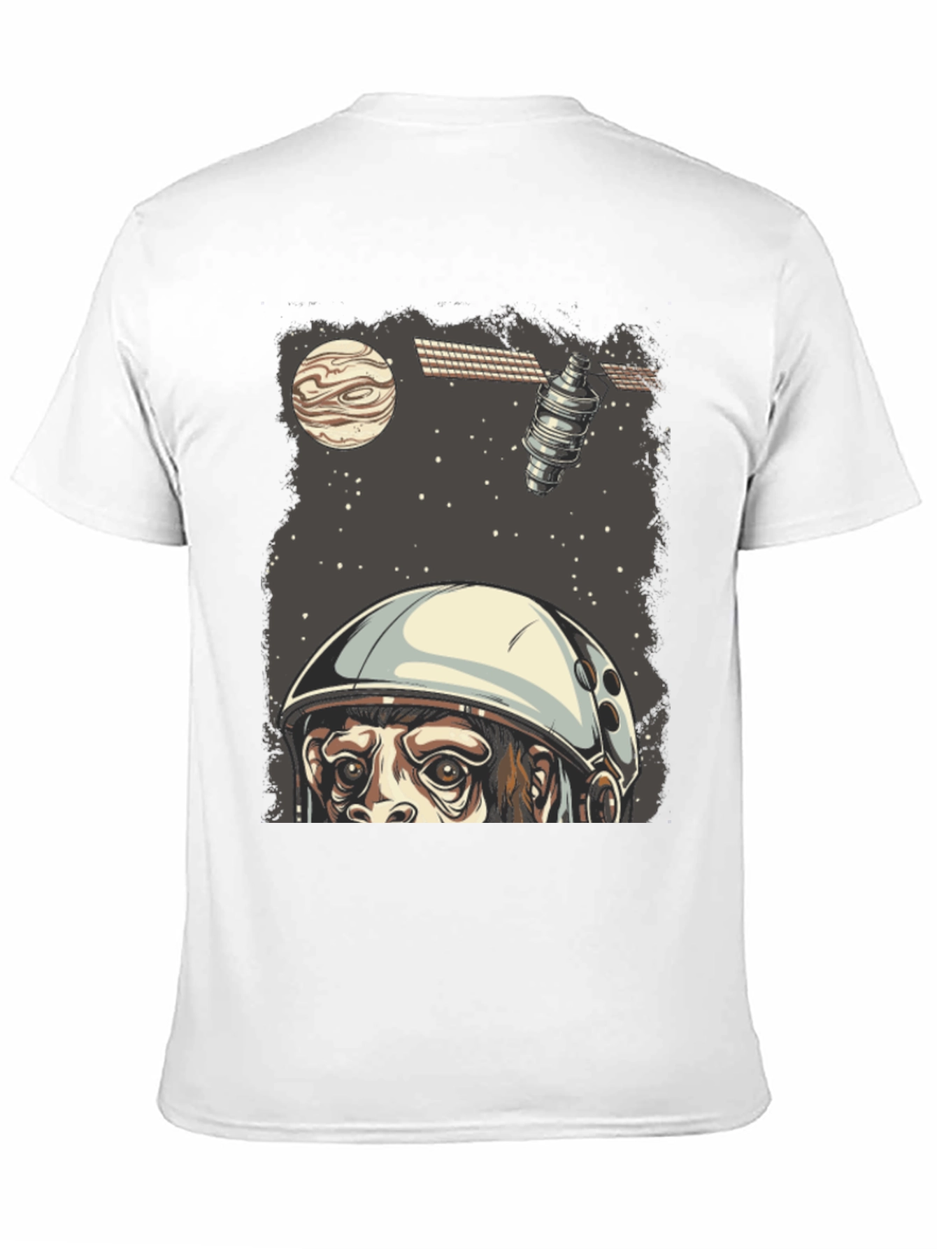 Black Astro Monkey T-Shirt - Space Adventure view 11