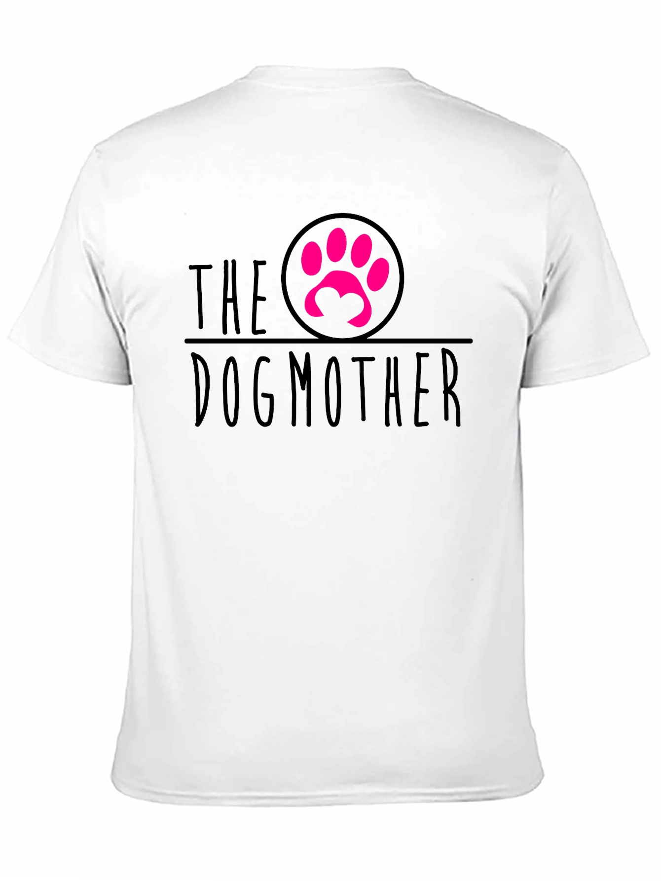 Black The Dog Mother Tee - Cute Paw Print Design view 11