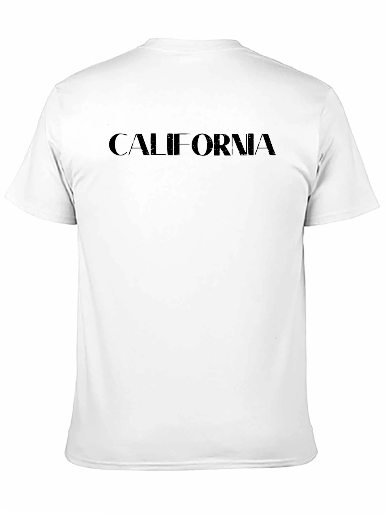 Black California Graphic Print T-Shirt - Solid Black Tee view 11