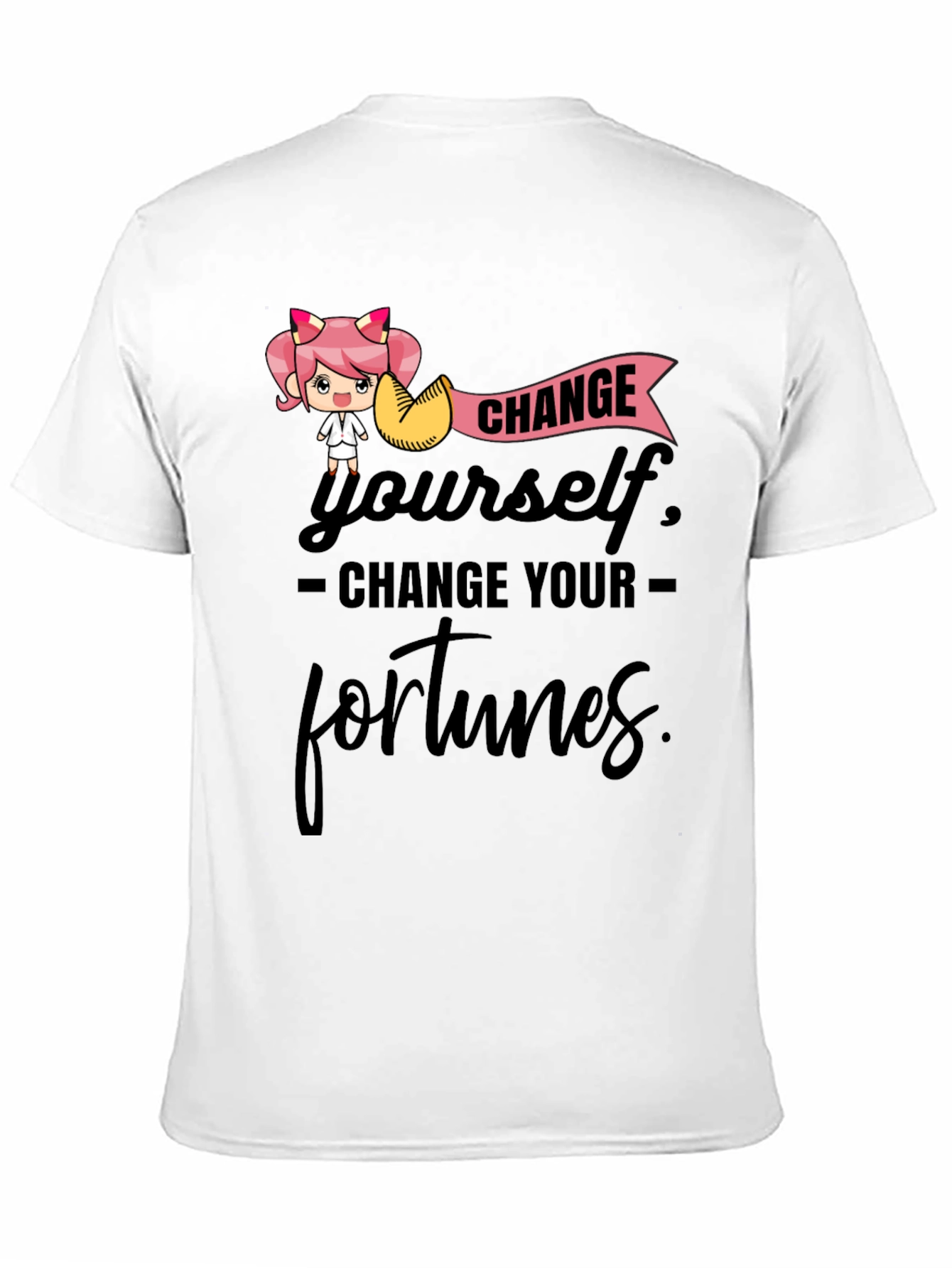 Black Change Yourself T-Shirt - Unisex Black Tee view 11