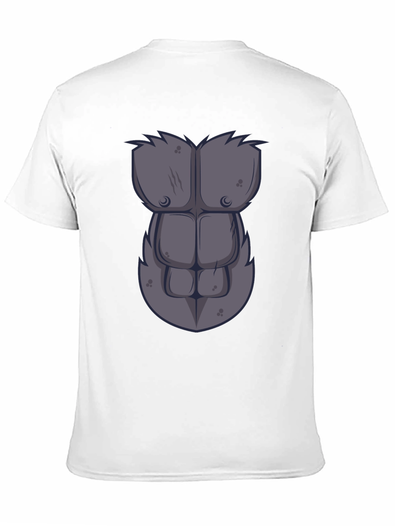 Black Gorilla Chest Graphic Tee - Novelty Muscle Shirt view 11