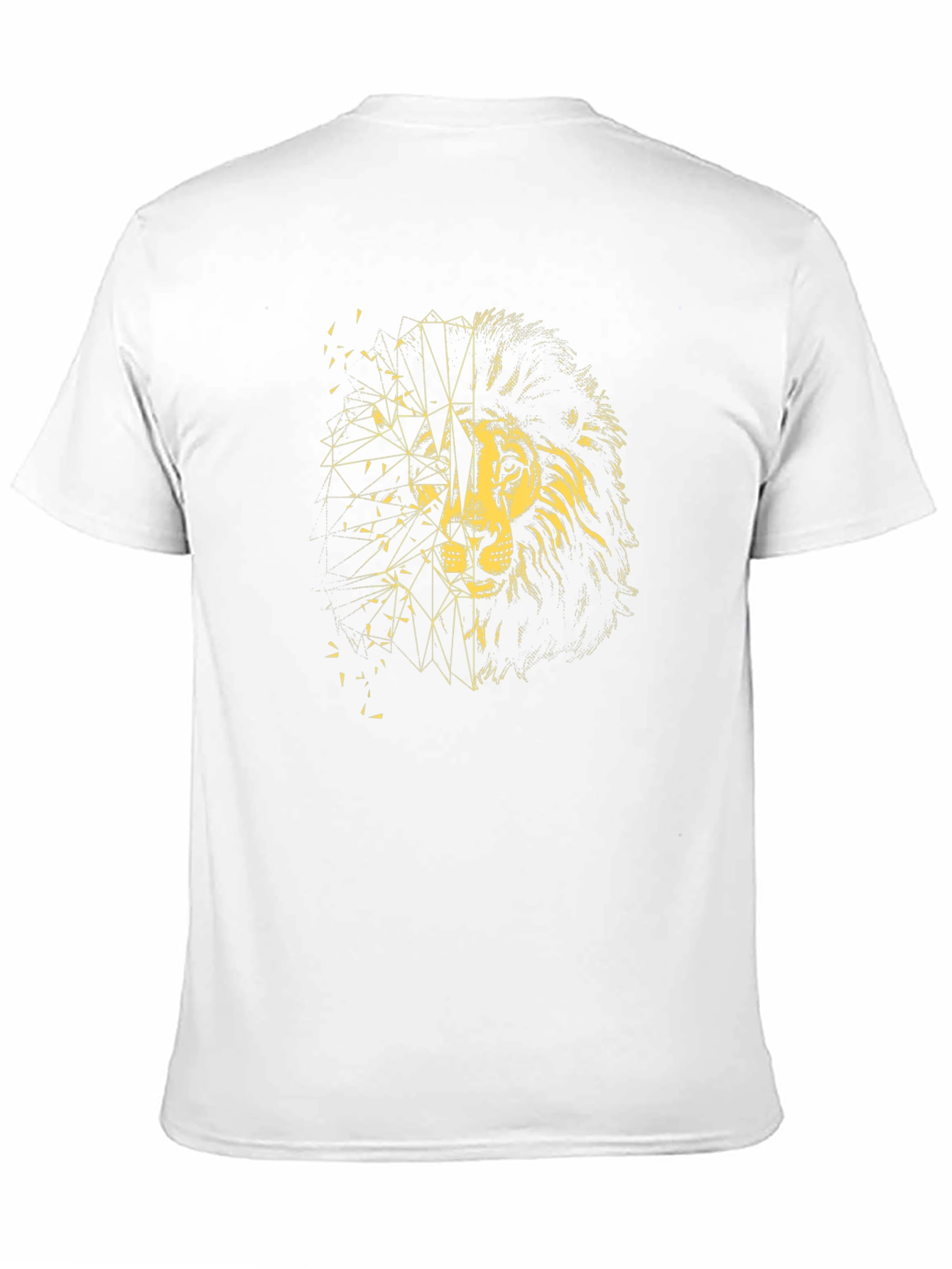 Black Geometric Lion Graphic Tee - Black view 11