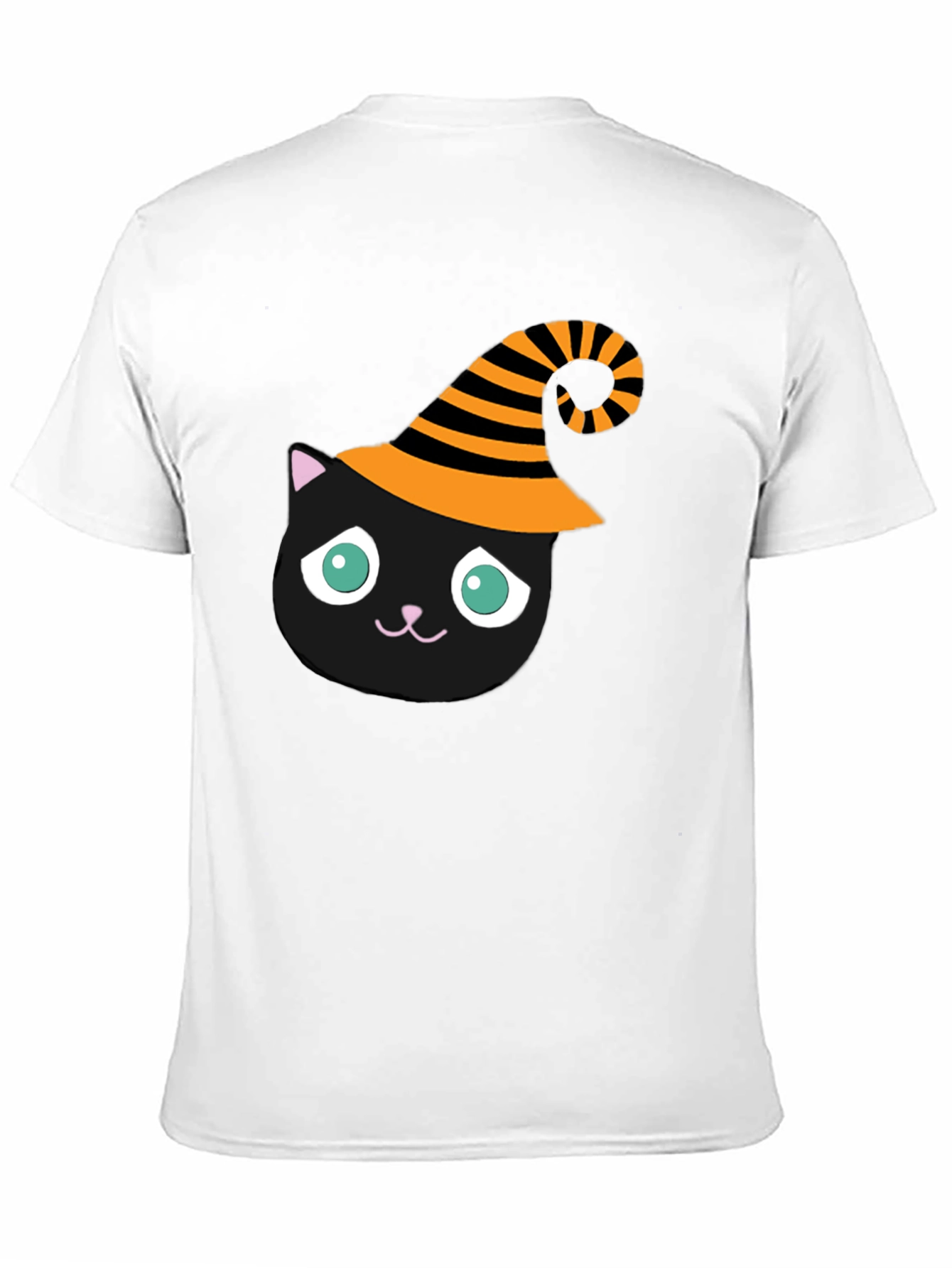 Black Halloween Cat T-Shirt - Witch Hat Black Cat Tee view 11