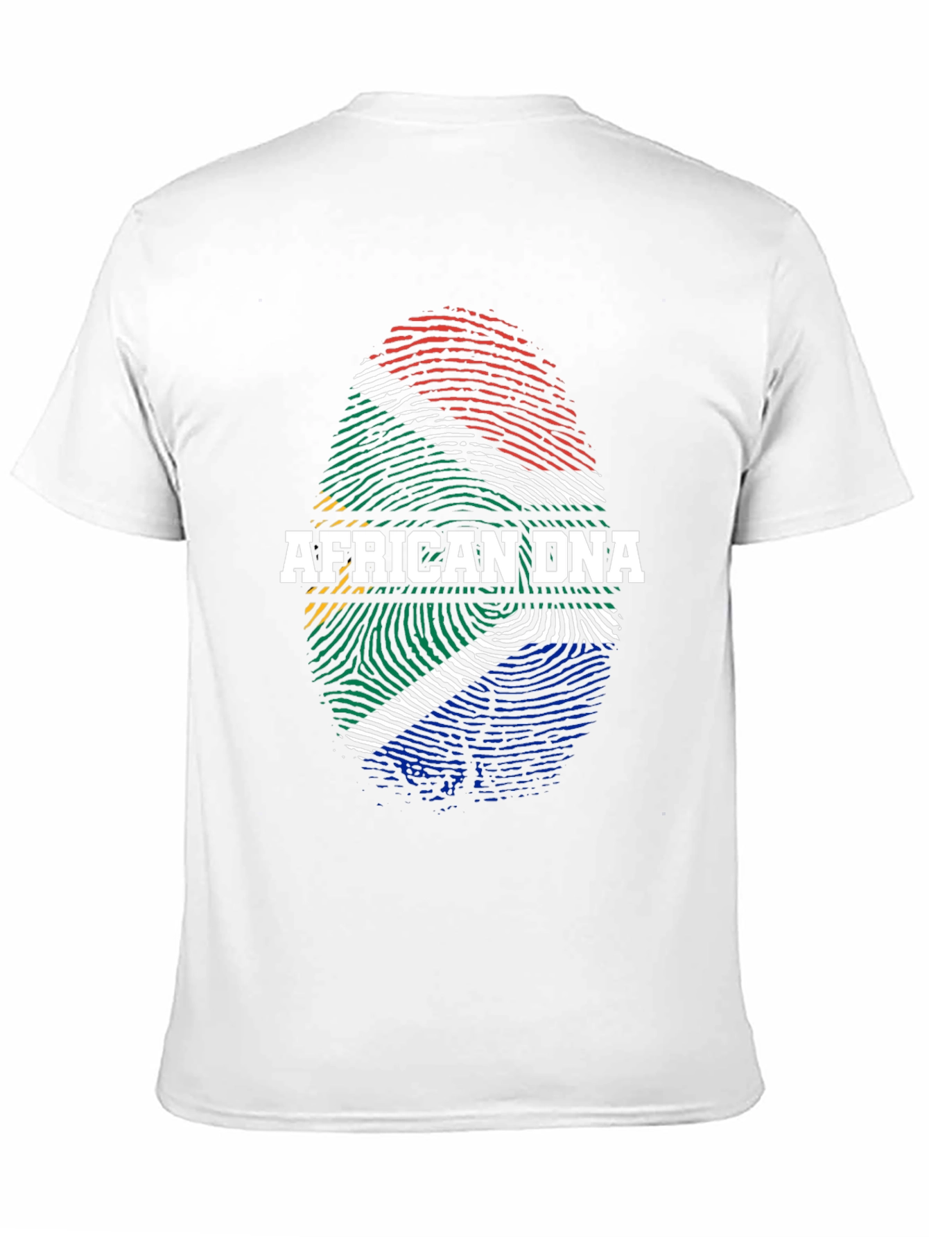 Black African DNA Flag Fingerprint T-Shirt view 11