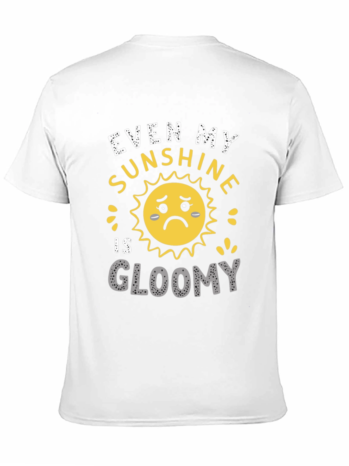 Black Gloomy Sunshine Graphic T-Shirt - Unisex Casual Tee view 11