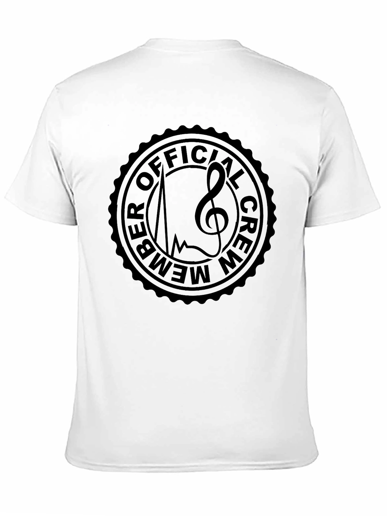 Black Official Crew Member Treble Clef Black T-Shirt view 11