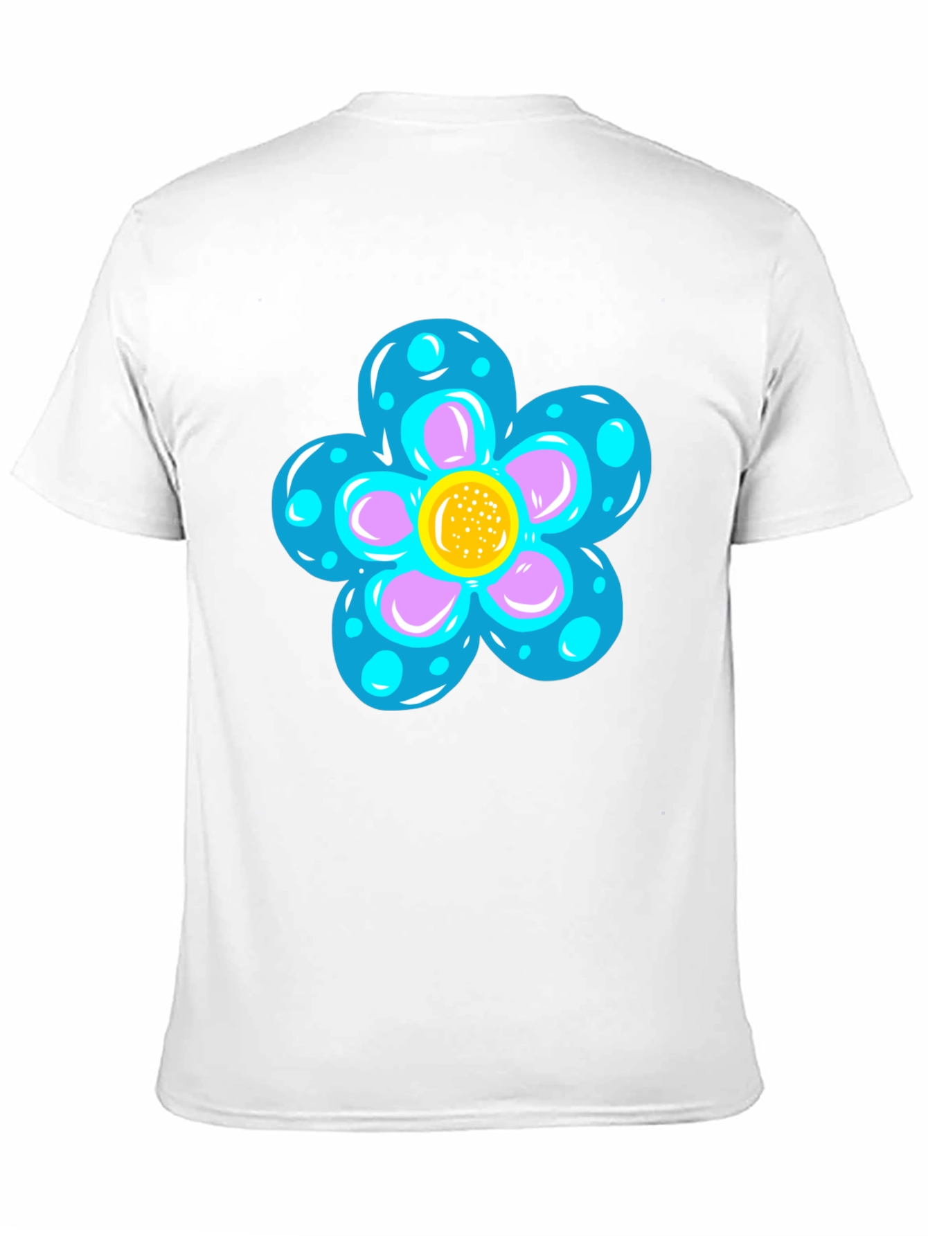 Black Funky Flower Graphic Black T-Shirt view 11